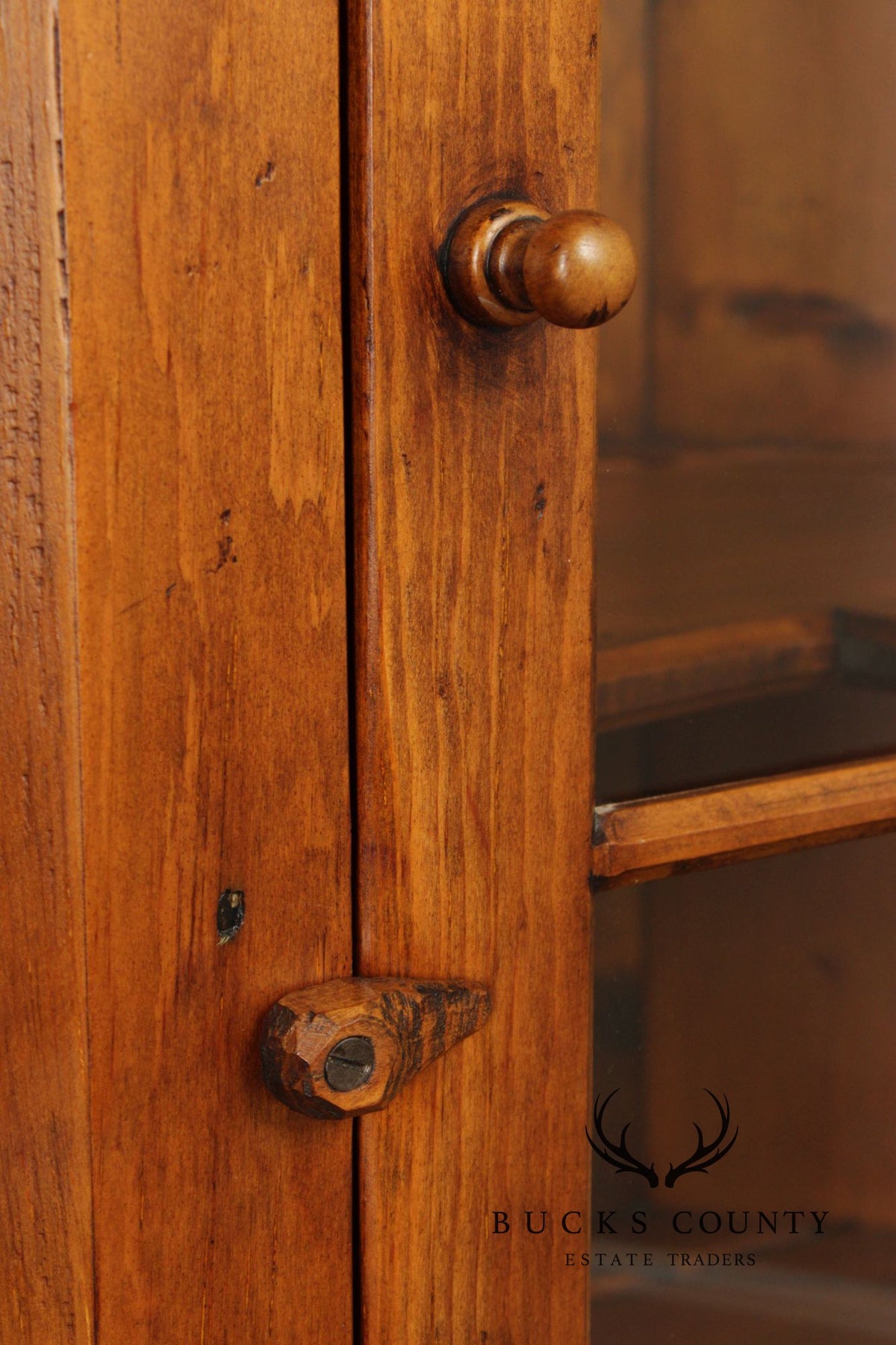 Custom Crafted Solid Pine Farmhouse Corner Cabinet
