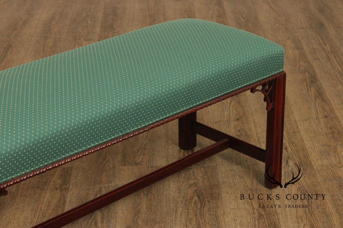 Hickory Chair Chippendale Style Mahogany Window Bench