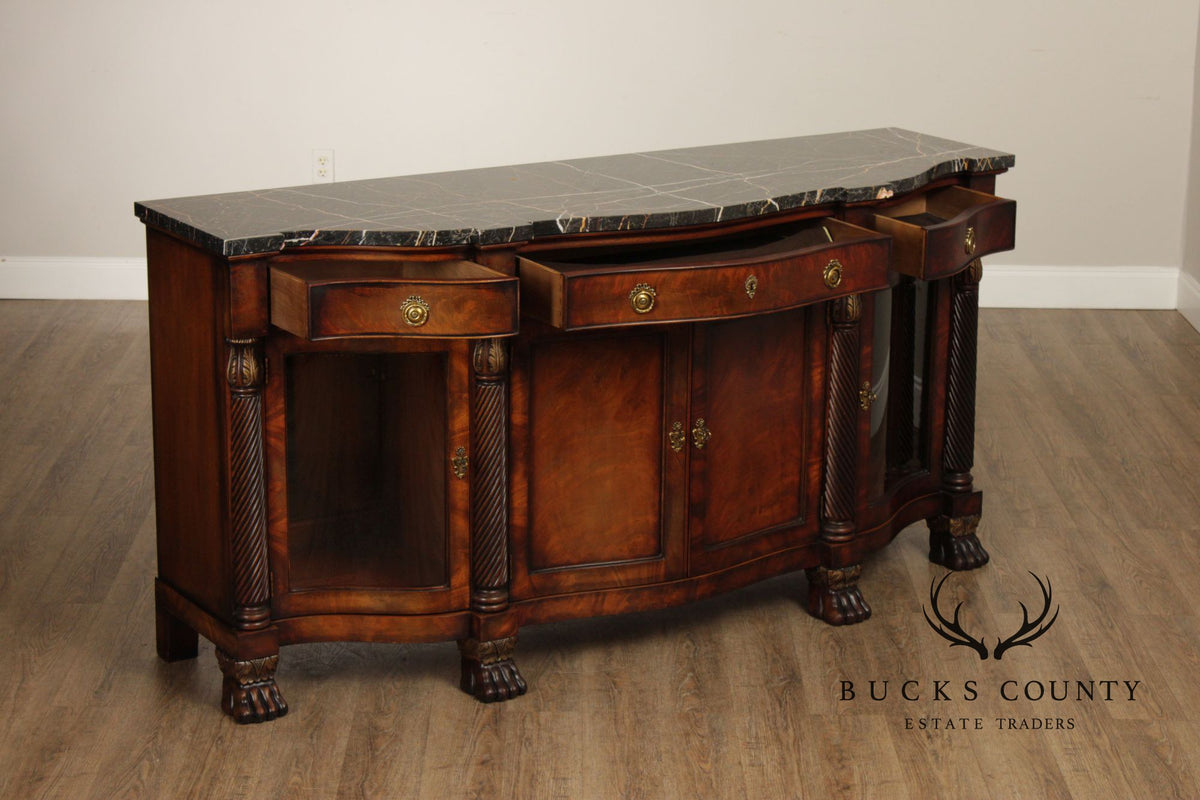 Henredon Historic Natchez Collection Marble Top Mahogany Sideboard