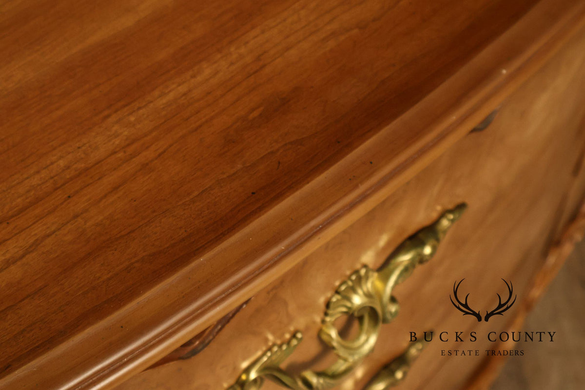 Italian Rococo Style Walnut Triple Chest