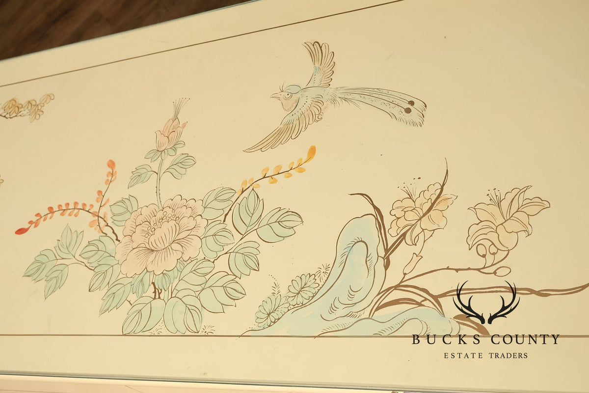 Painted Chinoiserie Style Dresser With Brass Hardware