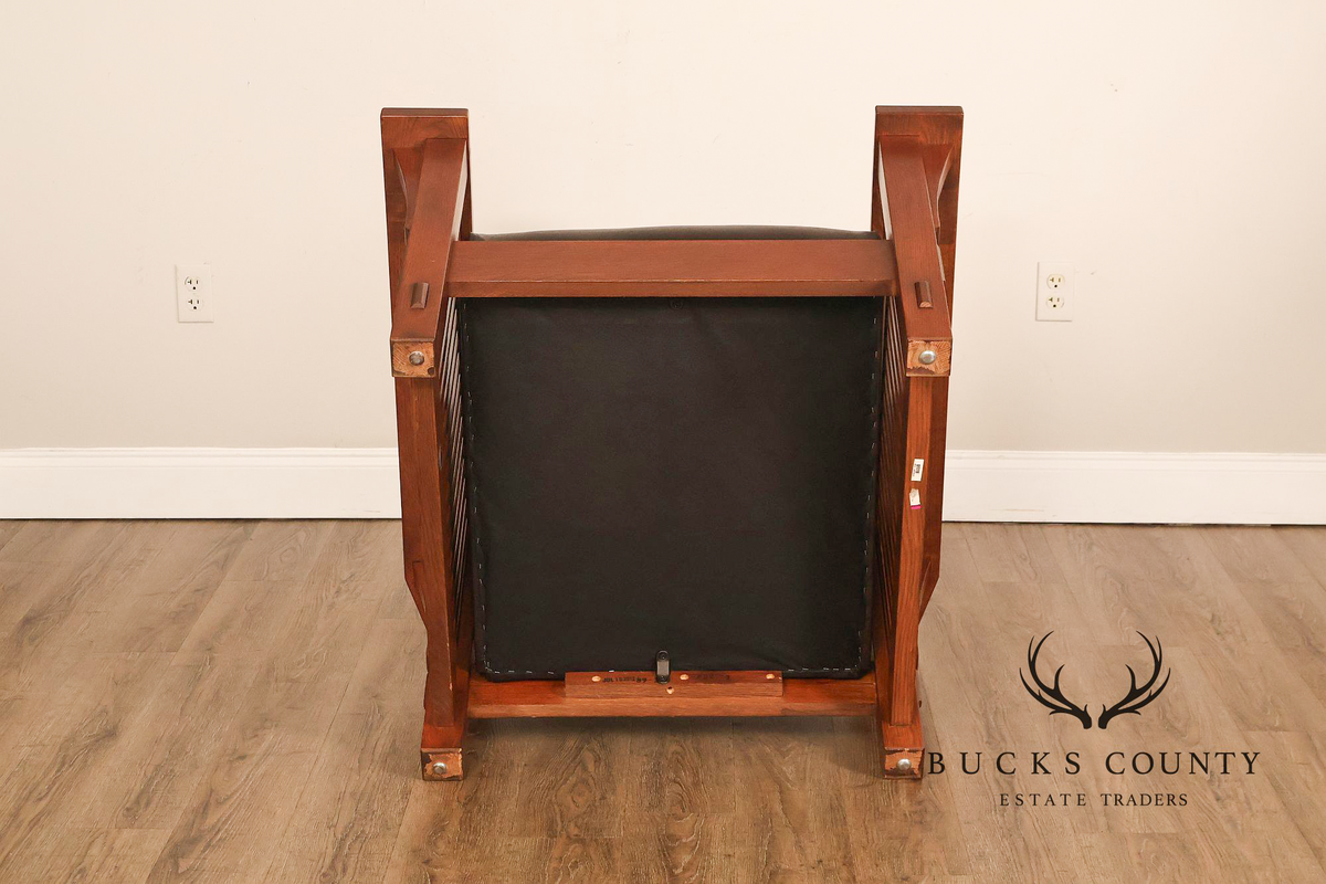 Stickley Mission Collection Oak Bent Arm Morris Chair