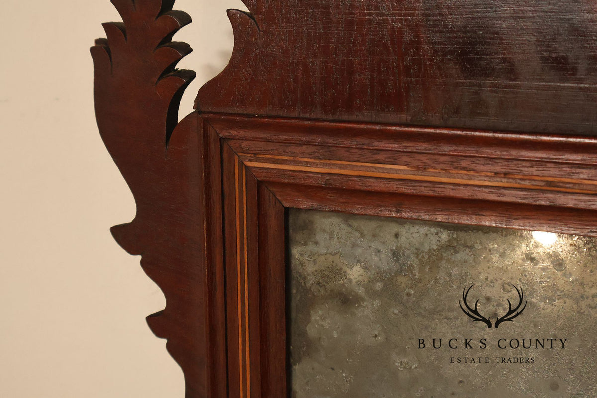 Antique Chippendale Style Mahogany Wall Mirror