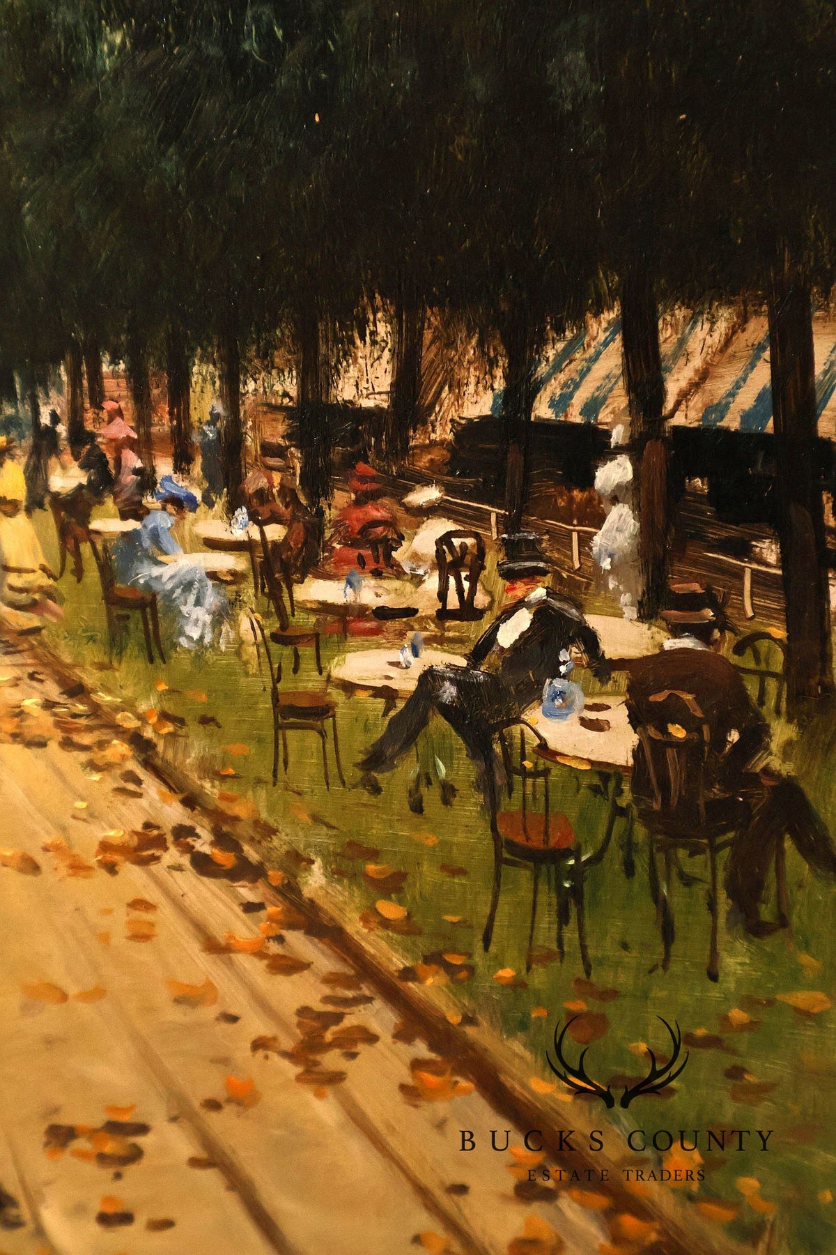 Francesco Tammaro Framed Painting, 'Strolling by the Seine'