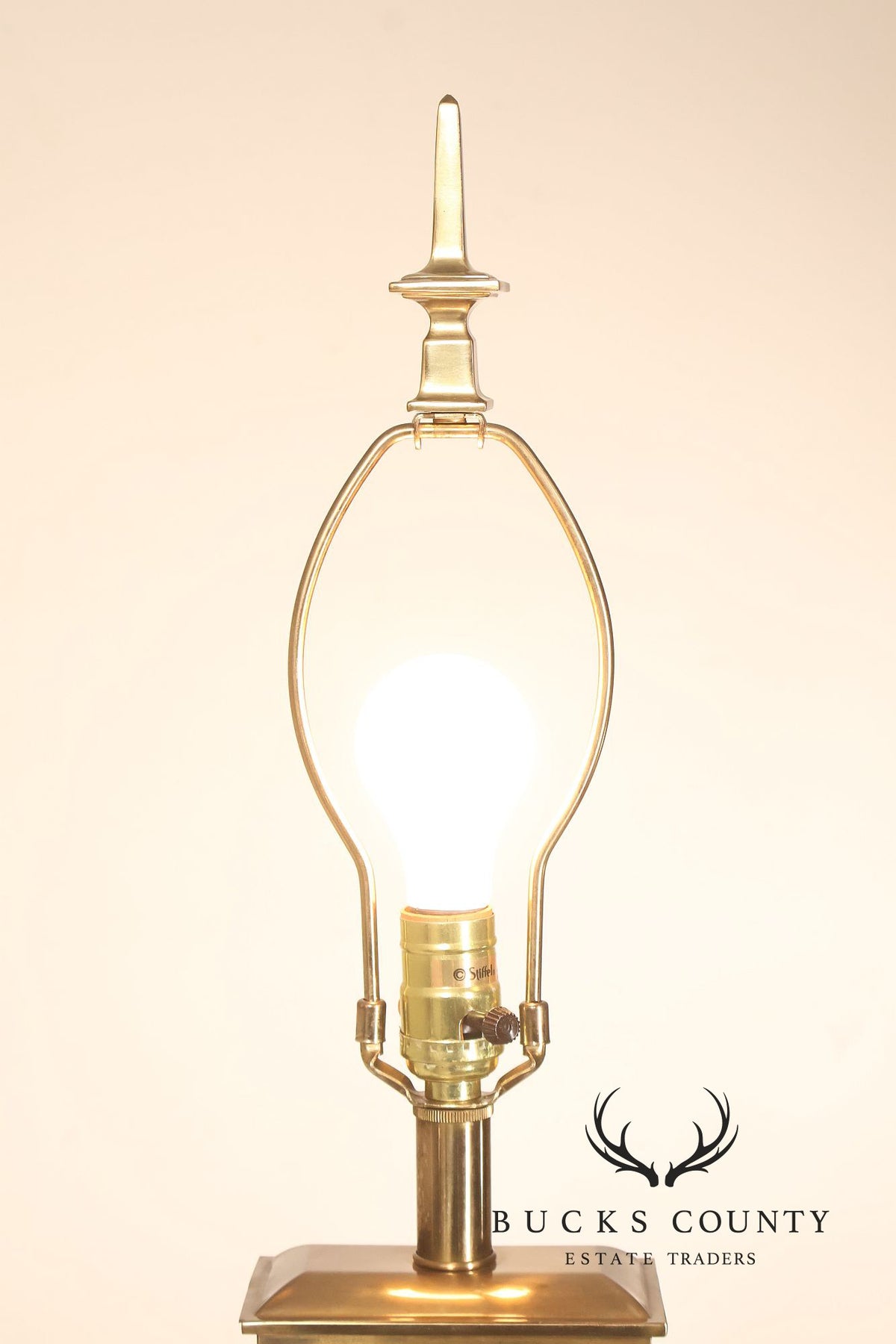 Stiffel Asian Inspired Embossed Metal Table Lamp