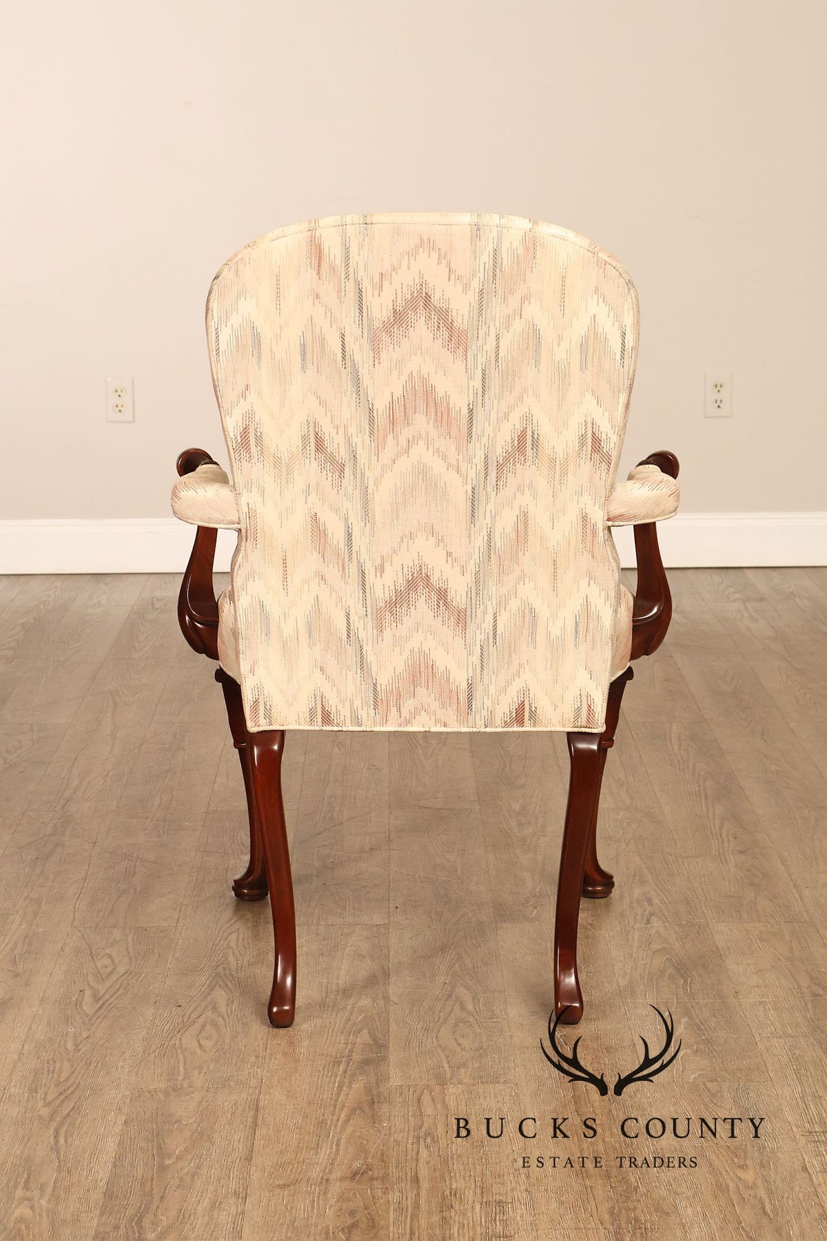 Southwood Queen Anne Style Pair of Mahogany Armchairs