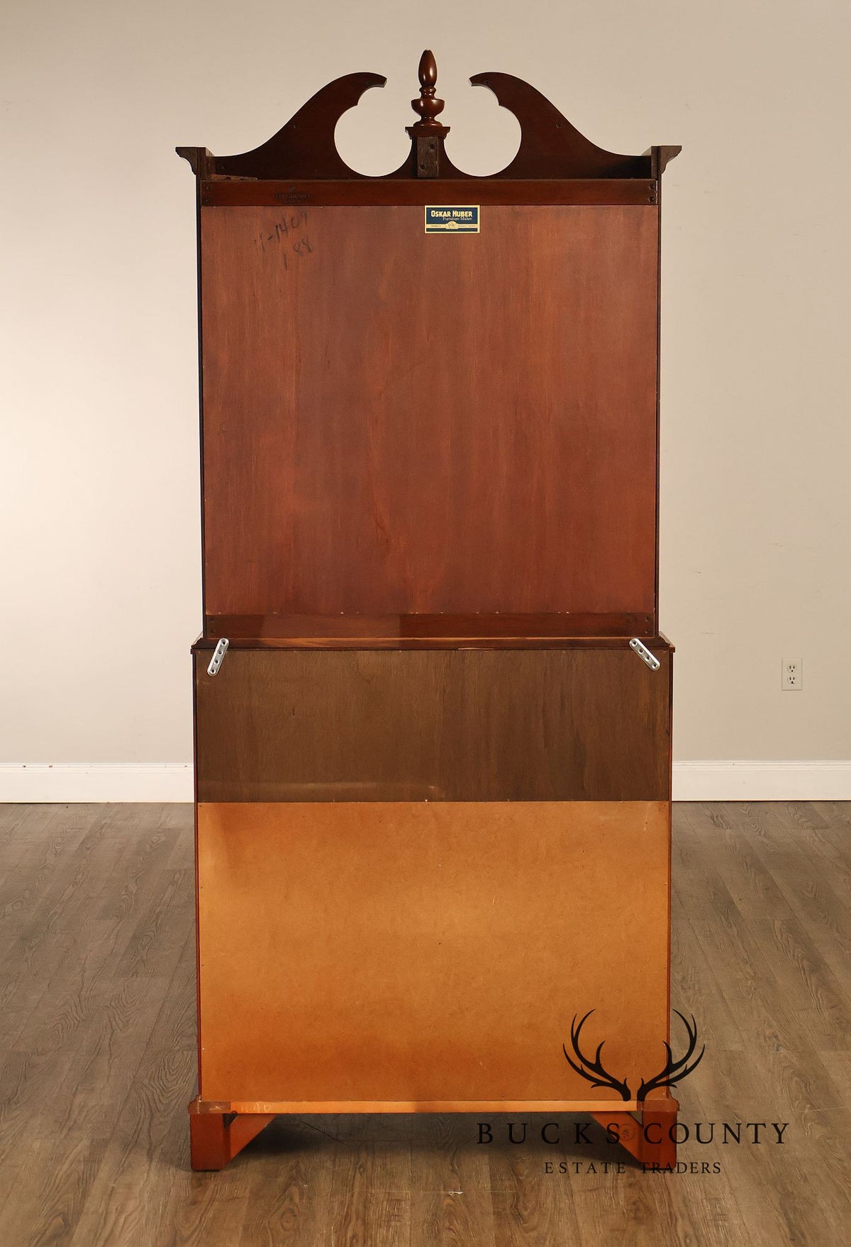Pennsylvania House Chippendale Style Cherry Secretary Bookcase