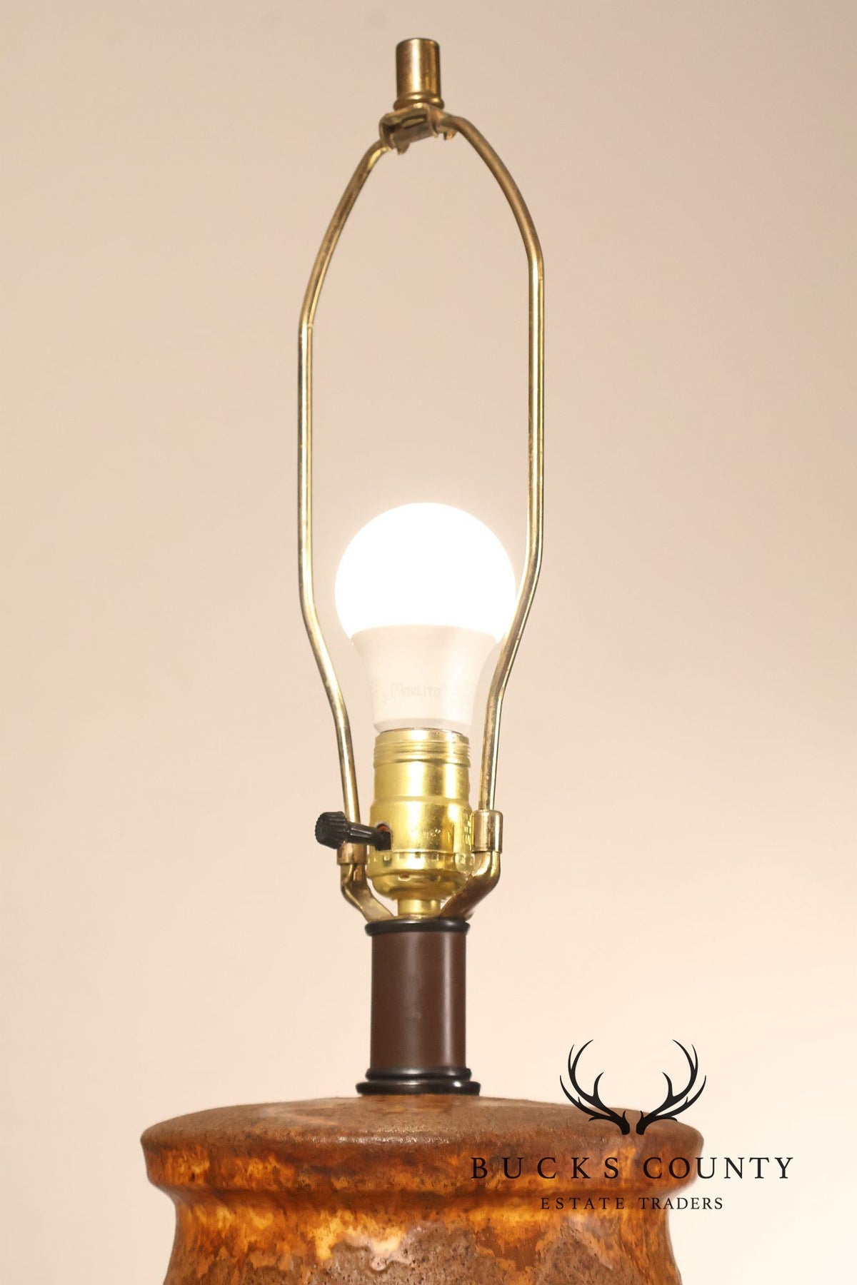 Mid Century Modern Glazed Ceramic Table Lamp