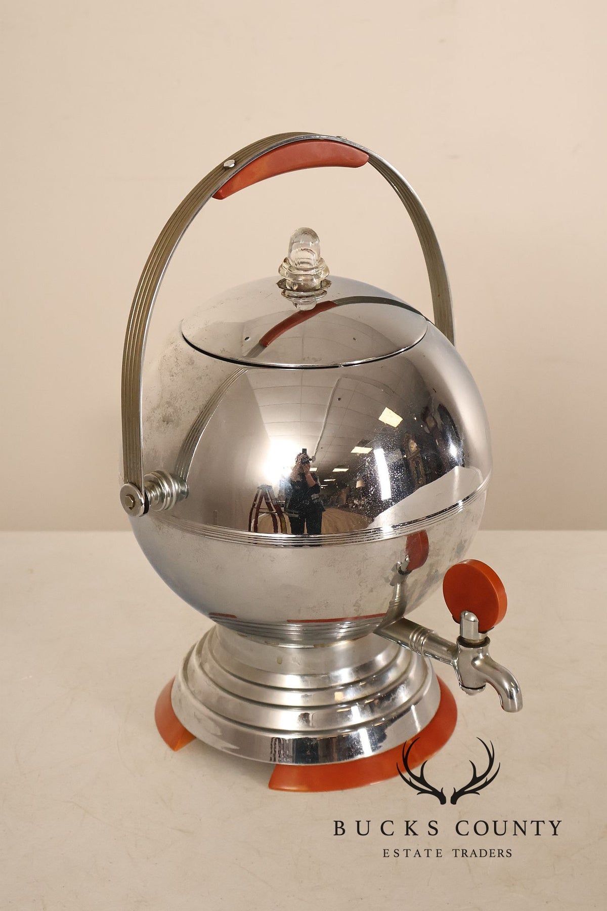 Manning-Bowman Chrome and Bakelite Coffee Percolator