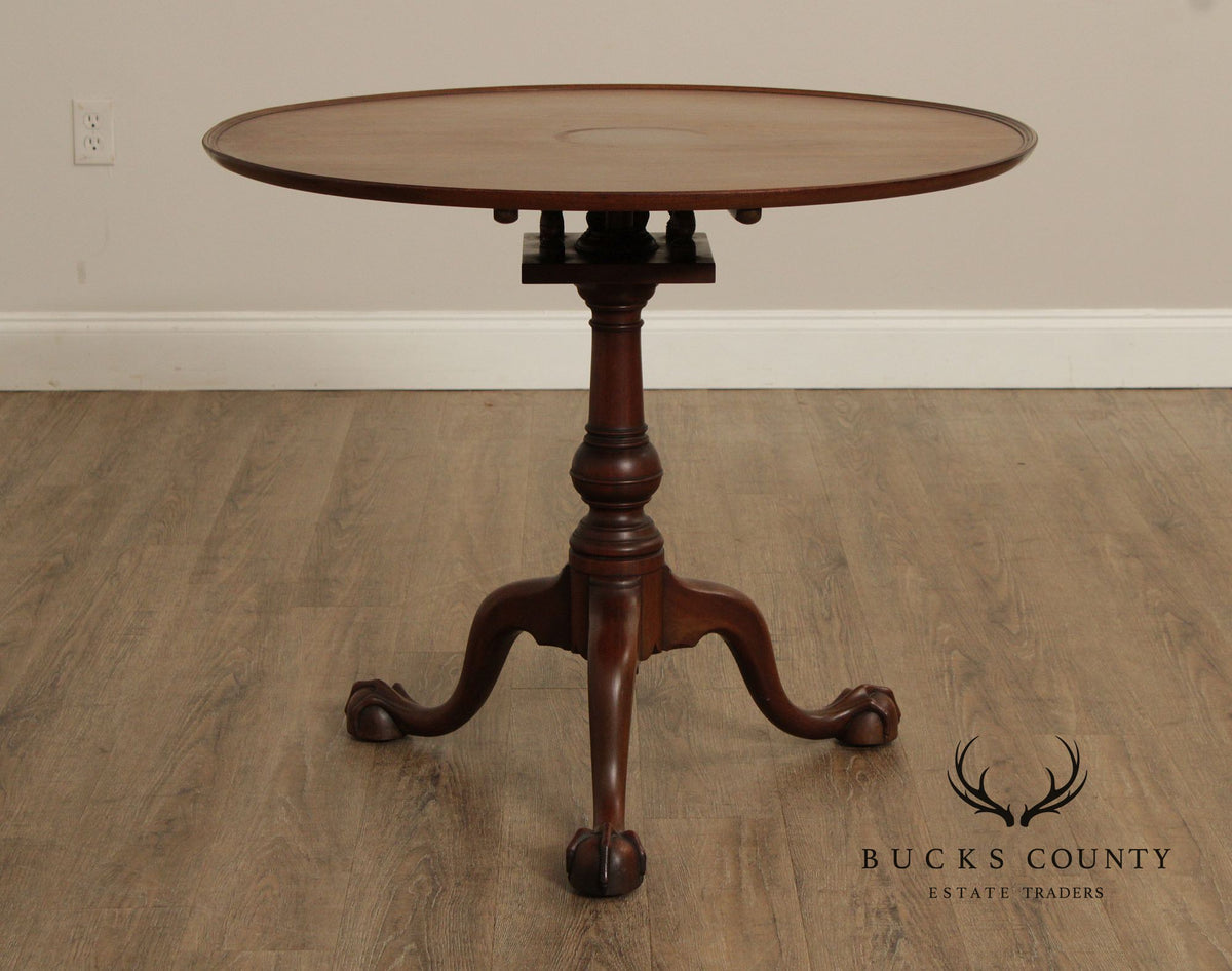 Kittinger Colonial Williamsburg Mahogany Tilt Top Tea Table