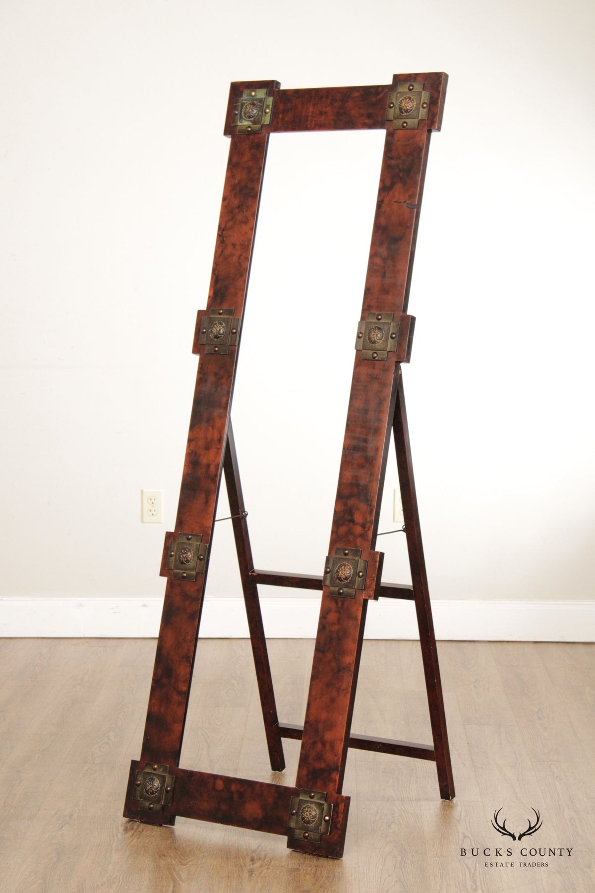 Brutalist Style Wood and Cast Iron A-Frame