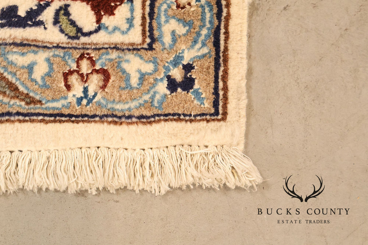 Handwoven Wool Curvilinear Medallion 6.4' x 10.75' Rug