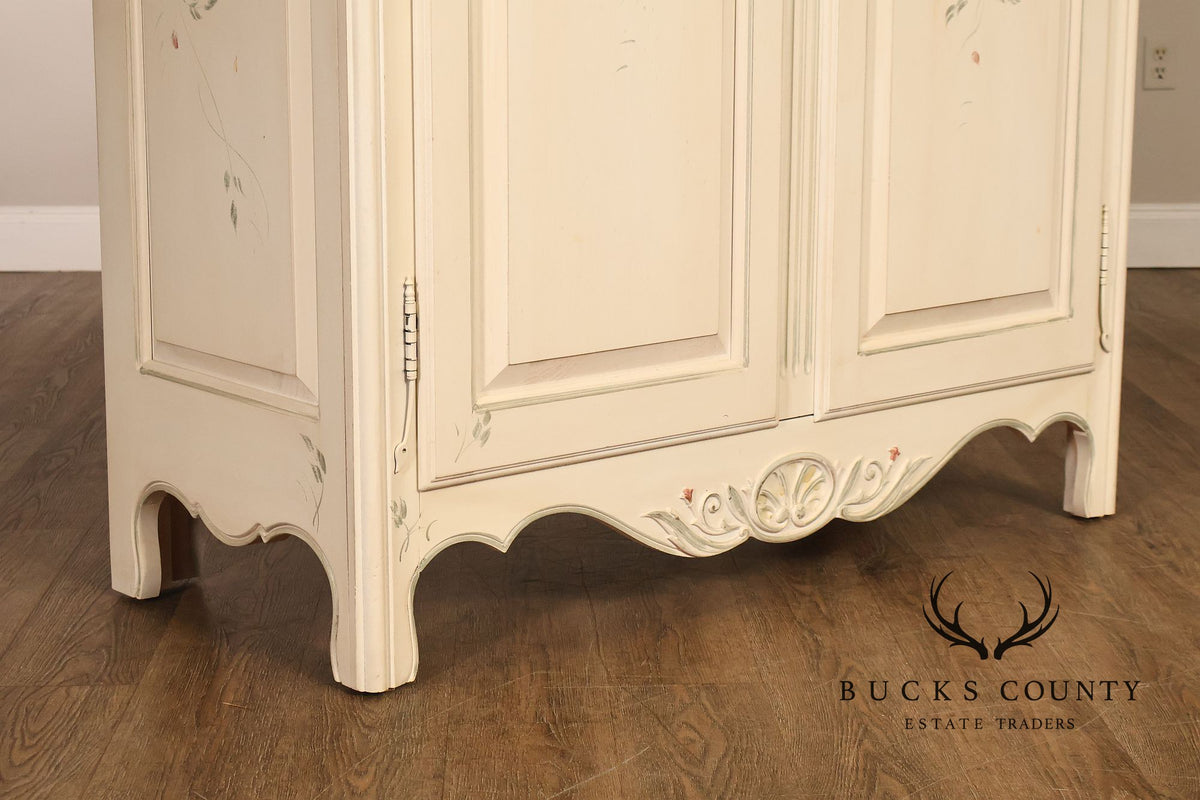 Ethan Allen Country French Painted Armoire Cabinet