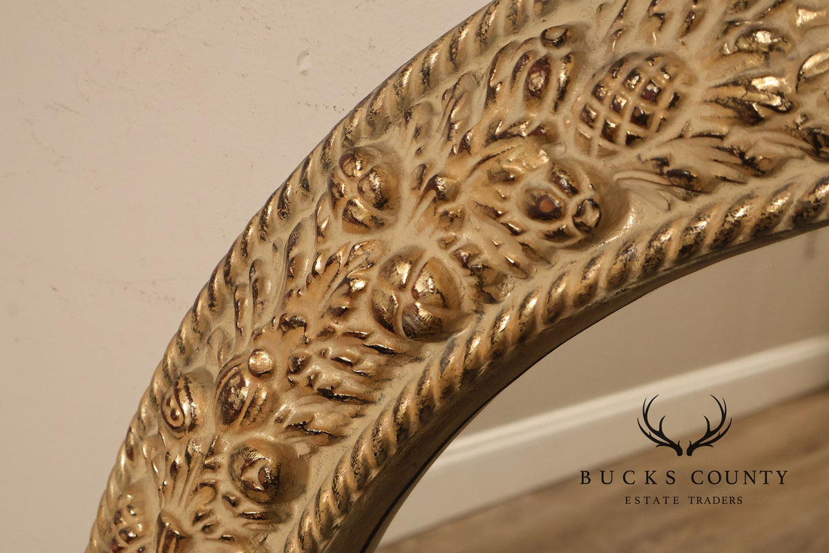The Bombay Company 'Chardonnay' Round Carved Wall Mirror