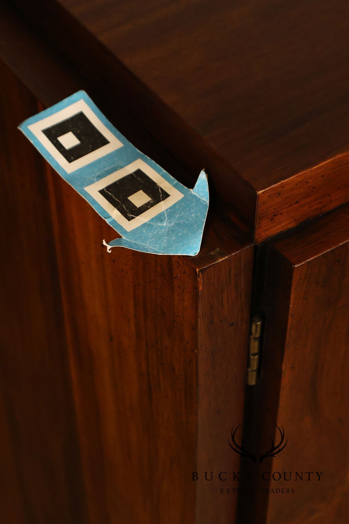 Vintage Lane Mid-Century Modern Brutalist Walnut Armoire