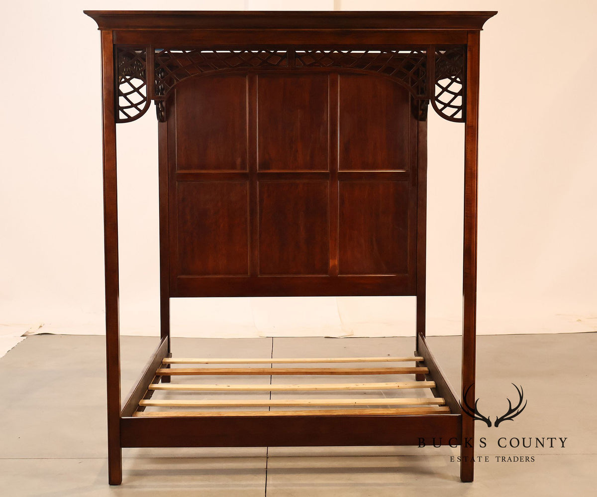 National Mt. Airy Queen Cherry Four Poster Canopy Bed Frame