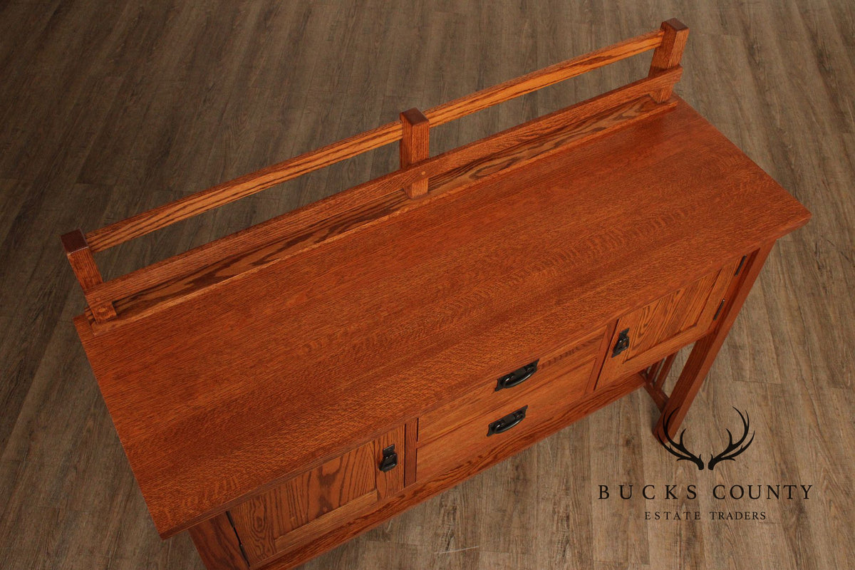 Mission Style Custom Quality Solid Oak Sideboard