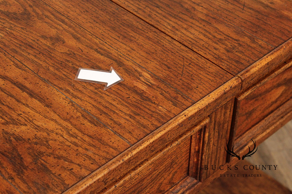 Century Furniture Vintage Oak Flip-Top Server Trolley