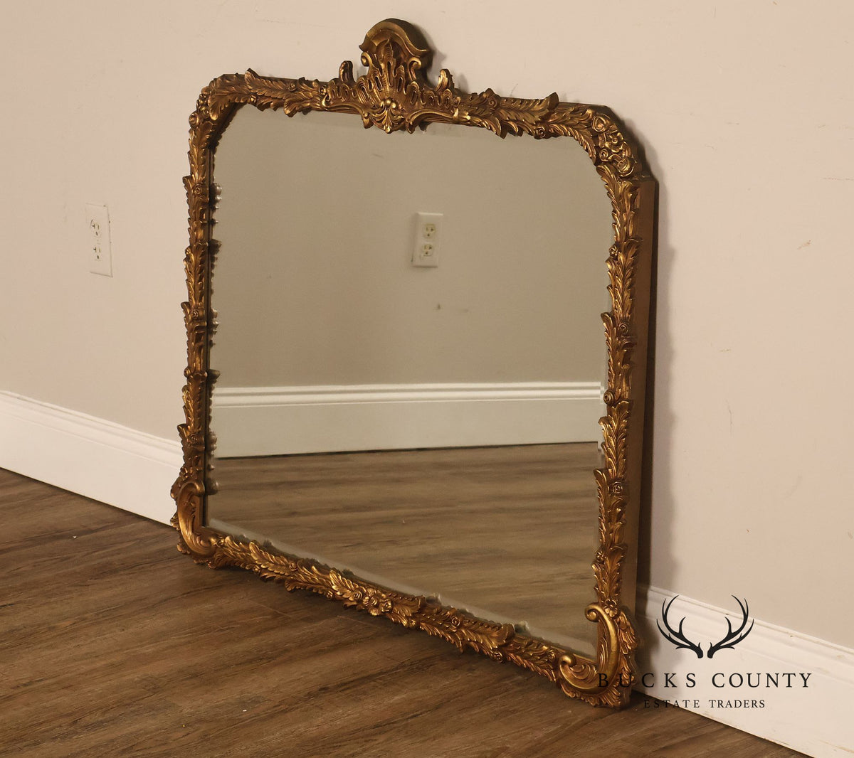 Rococo Revival Giltwood Beveled Wall Mirror