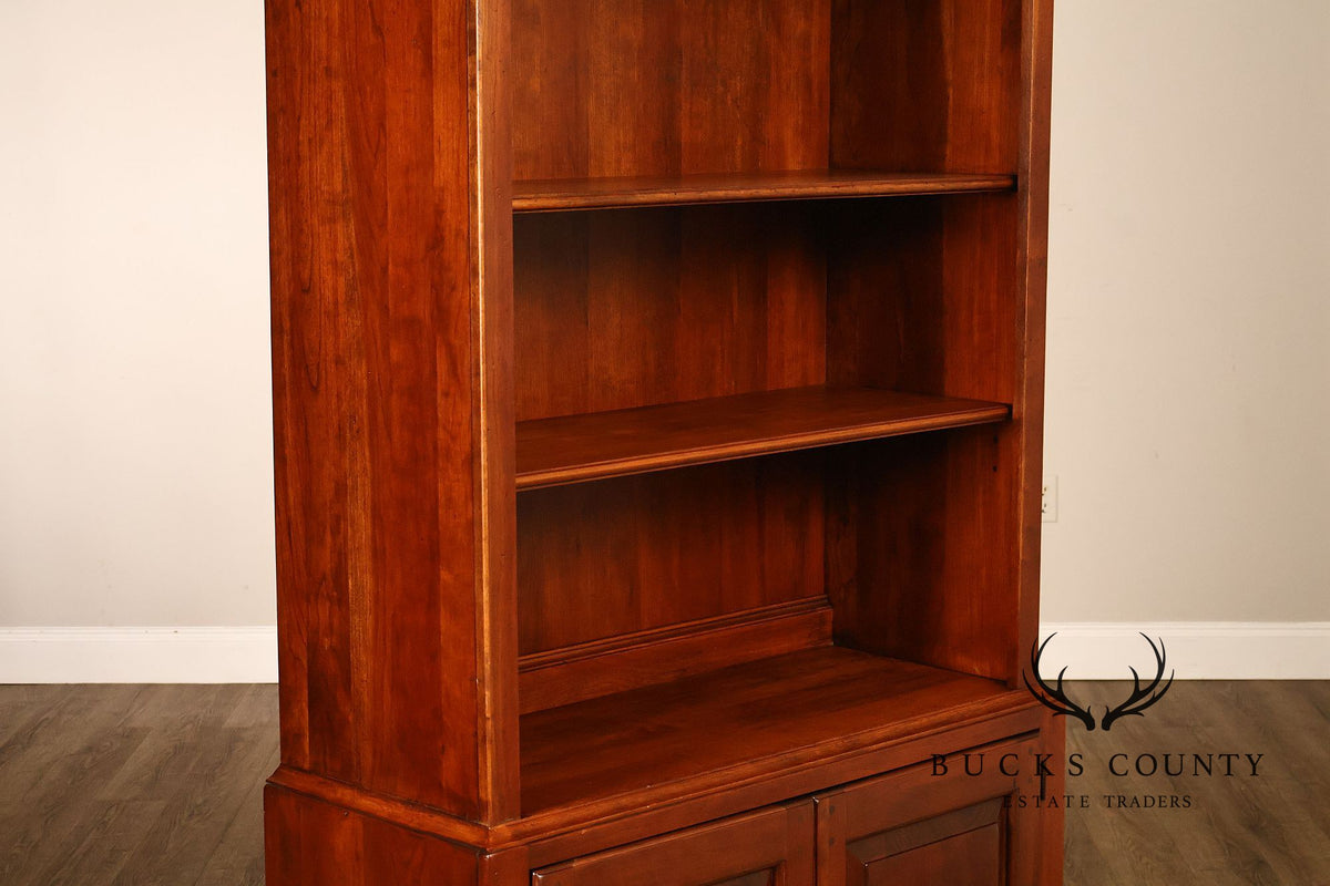 Bob Timberlake For Lexington Cherry Traditional Open Bookcase With Cabinet