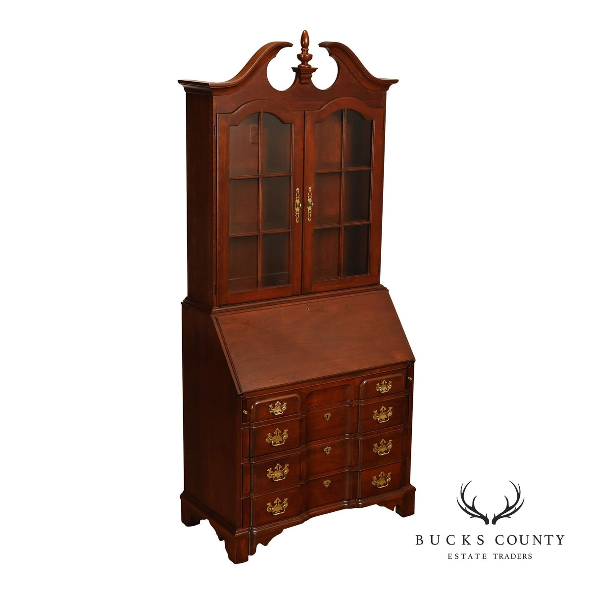 Pennsylvania House Chippendale Style Cherry Secretary Bookcase