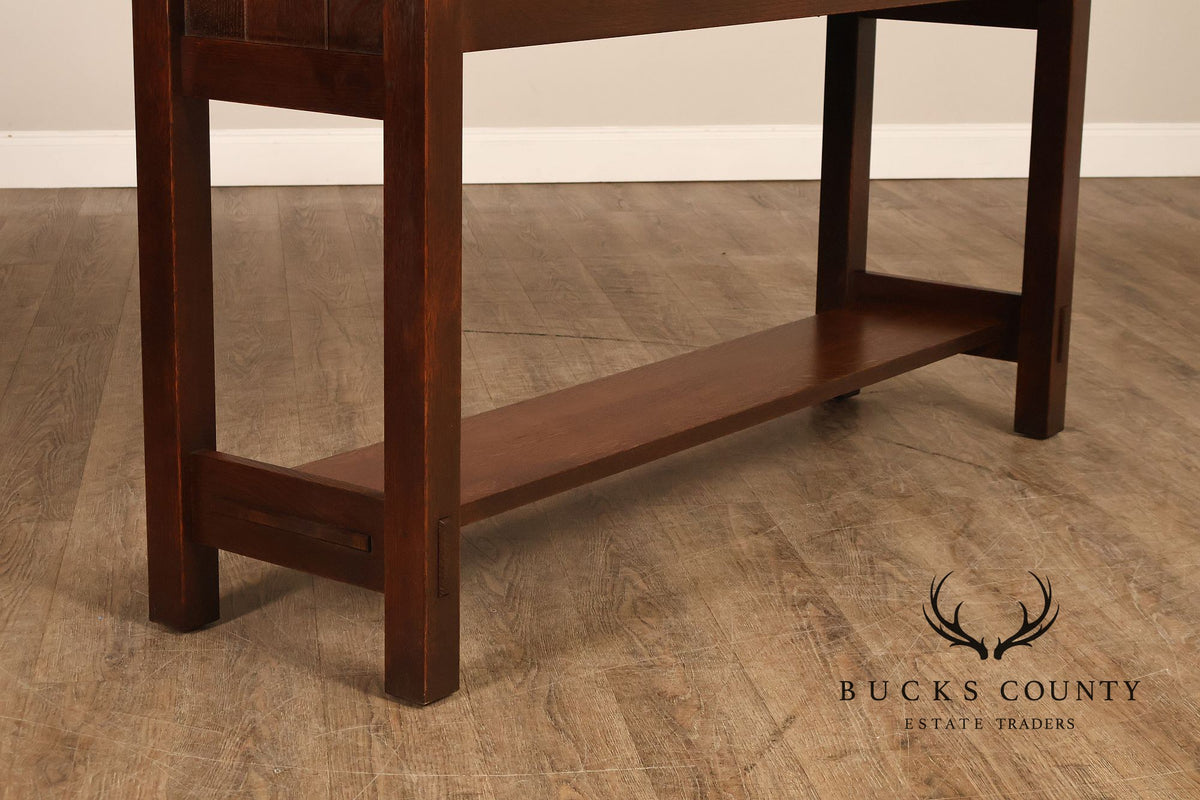 Stickley Mission Collection Oak Console Table Server