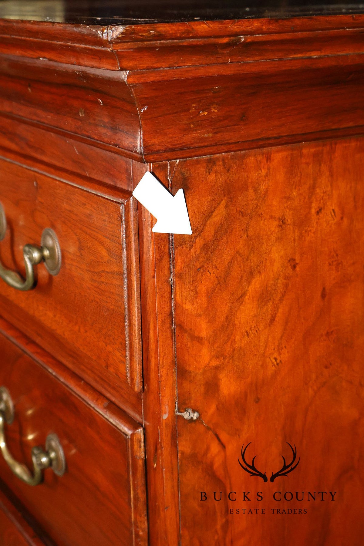 Antique Chippendale Walnut Eight-Drawer Tall Chest