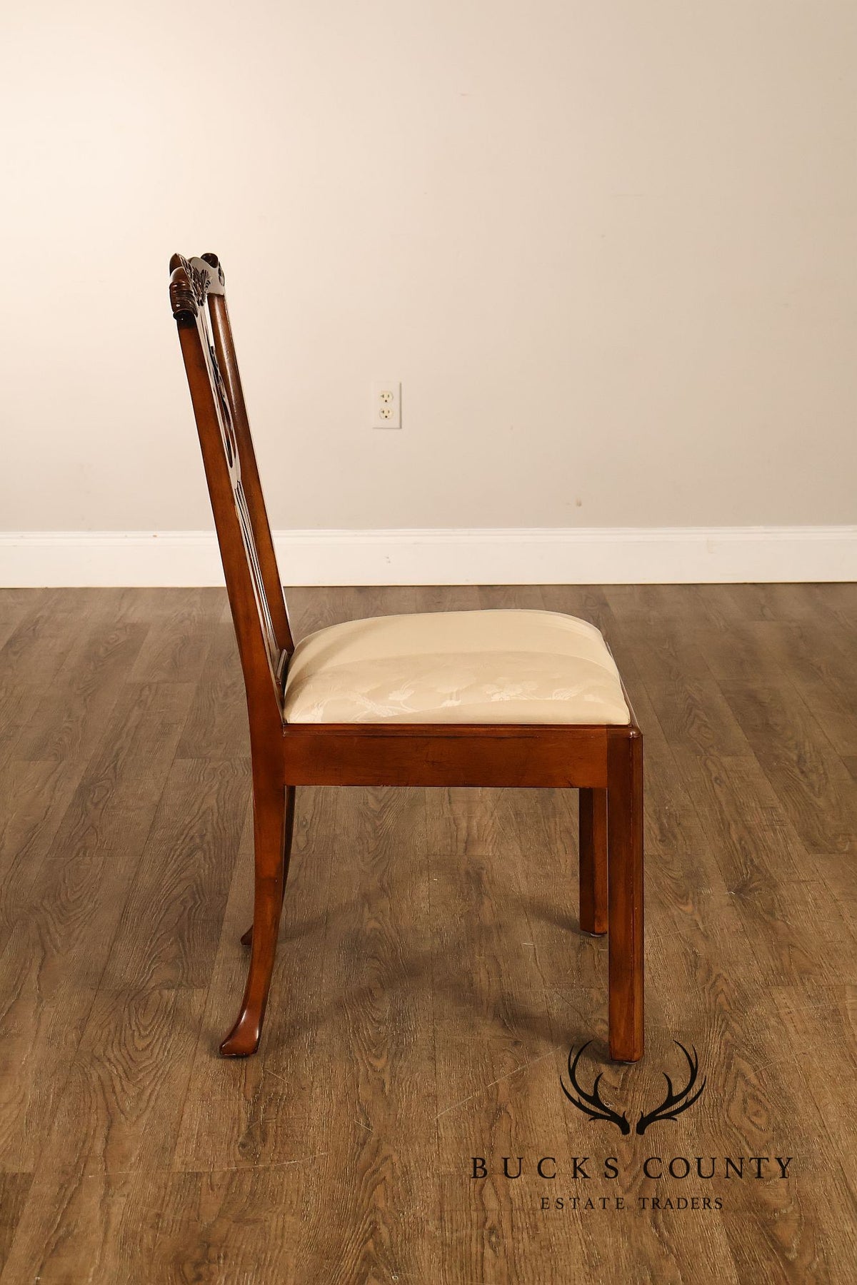 Baker Furniture Chippendale Style Set of Twelve Mahogany Dining Chairs
