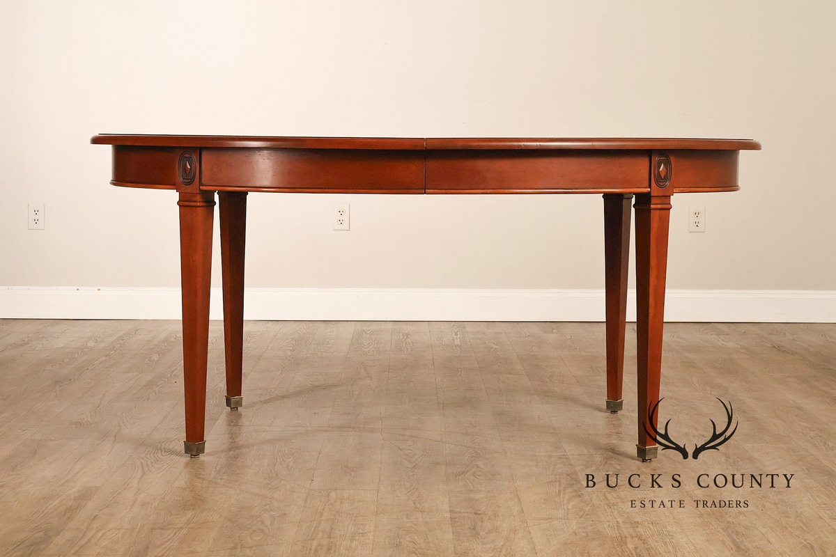 Harden Oval Cherry Banded Dining Table With Two Leaves
