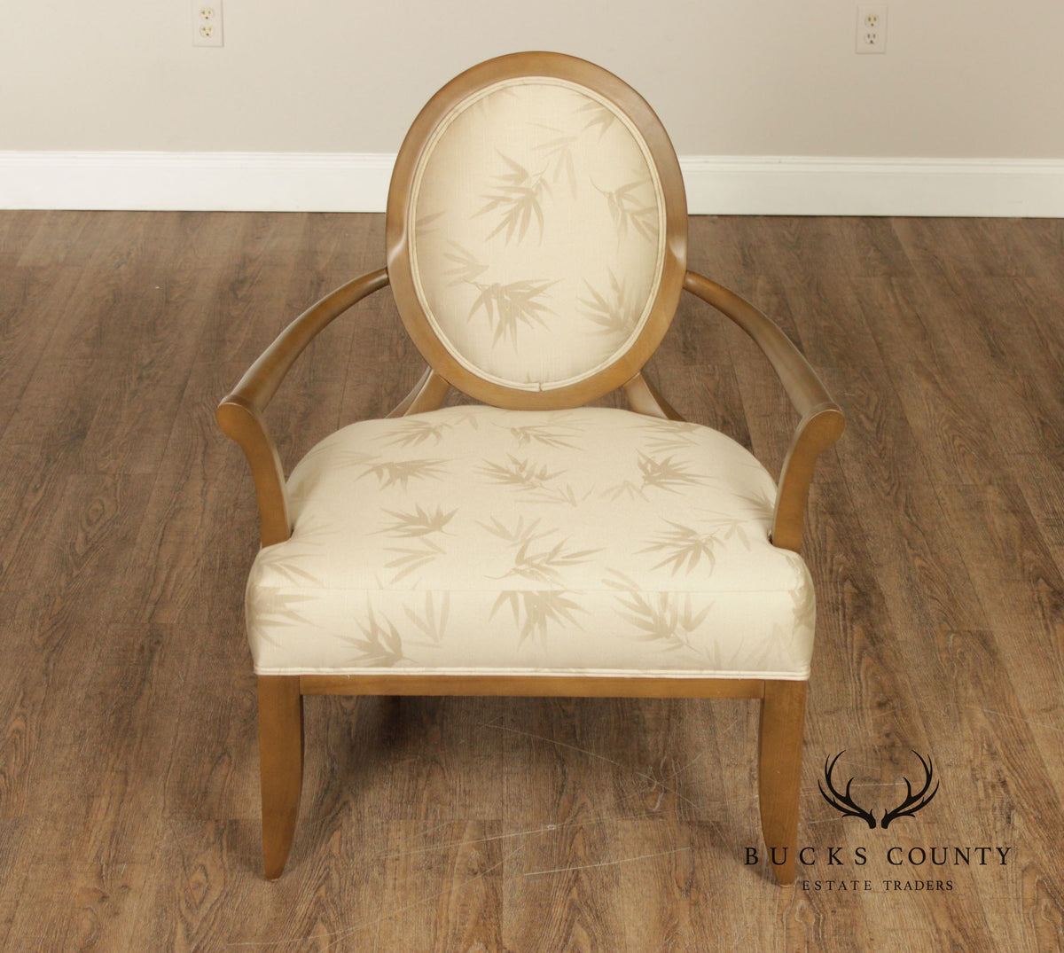 Precedent Modern Art Deco Style Giltwood Lounge Chair