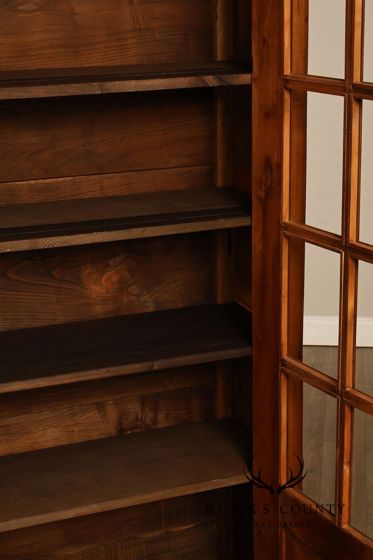Antique French Louis Philippe Cherry Display Bookcase