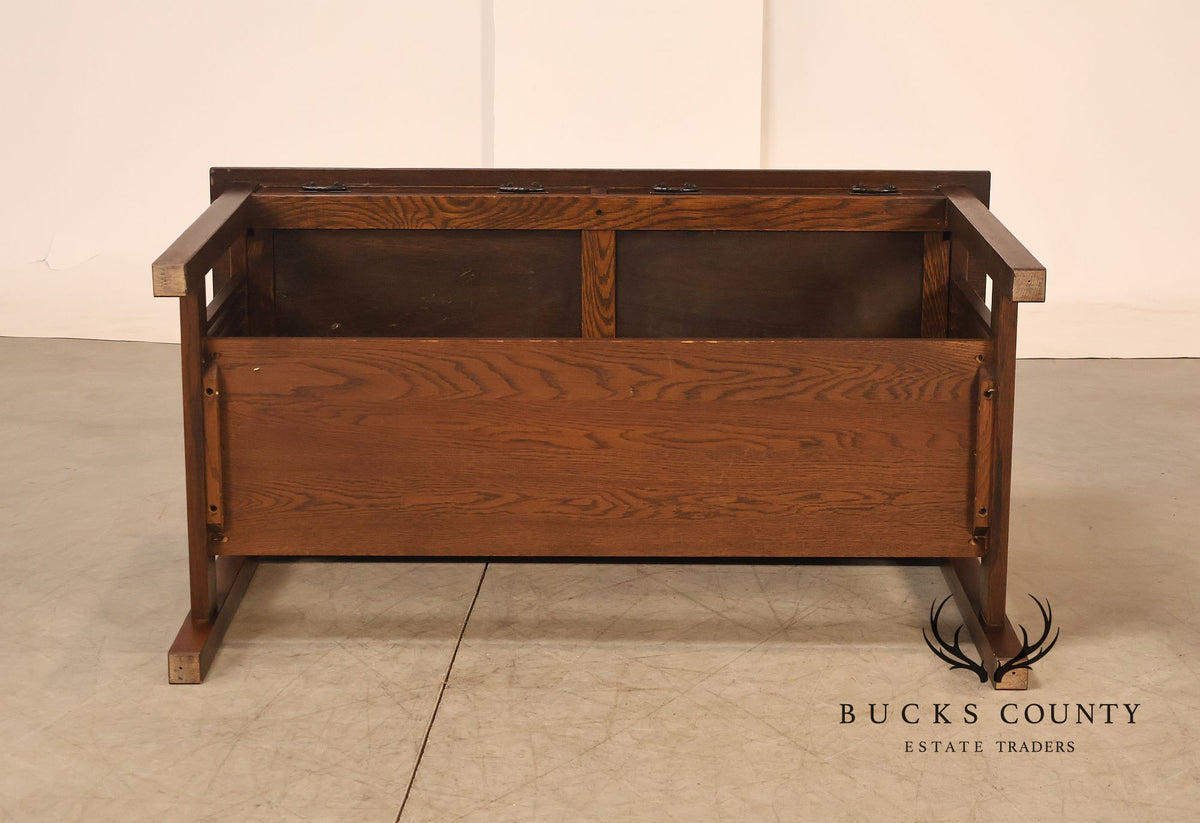Stickley Mission Collection Oak Spindle Library Desk