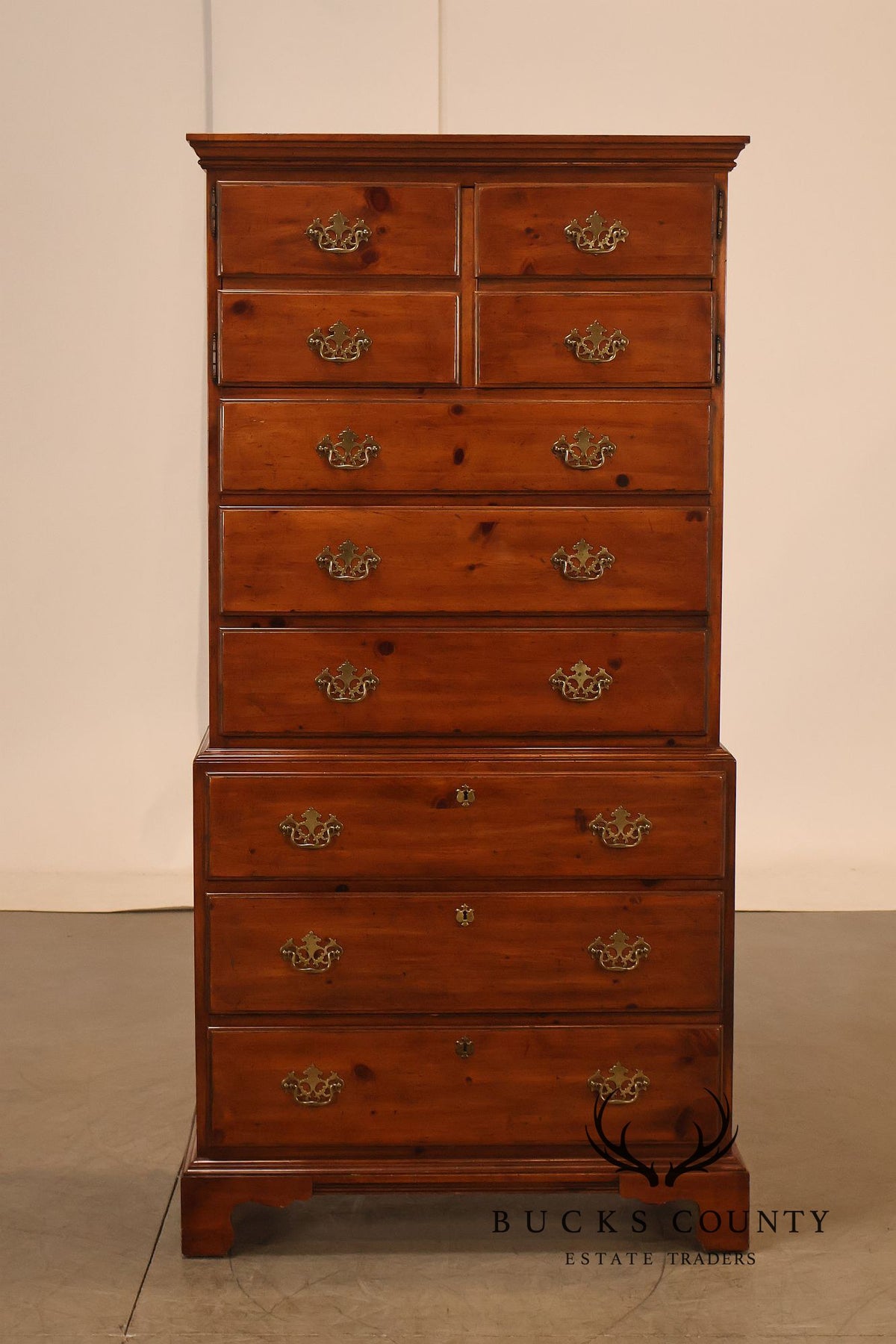 Drexel Heritage Traditional Cherry Highboy Chest Of Drawers