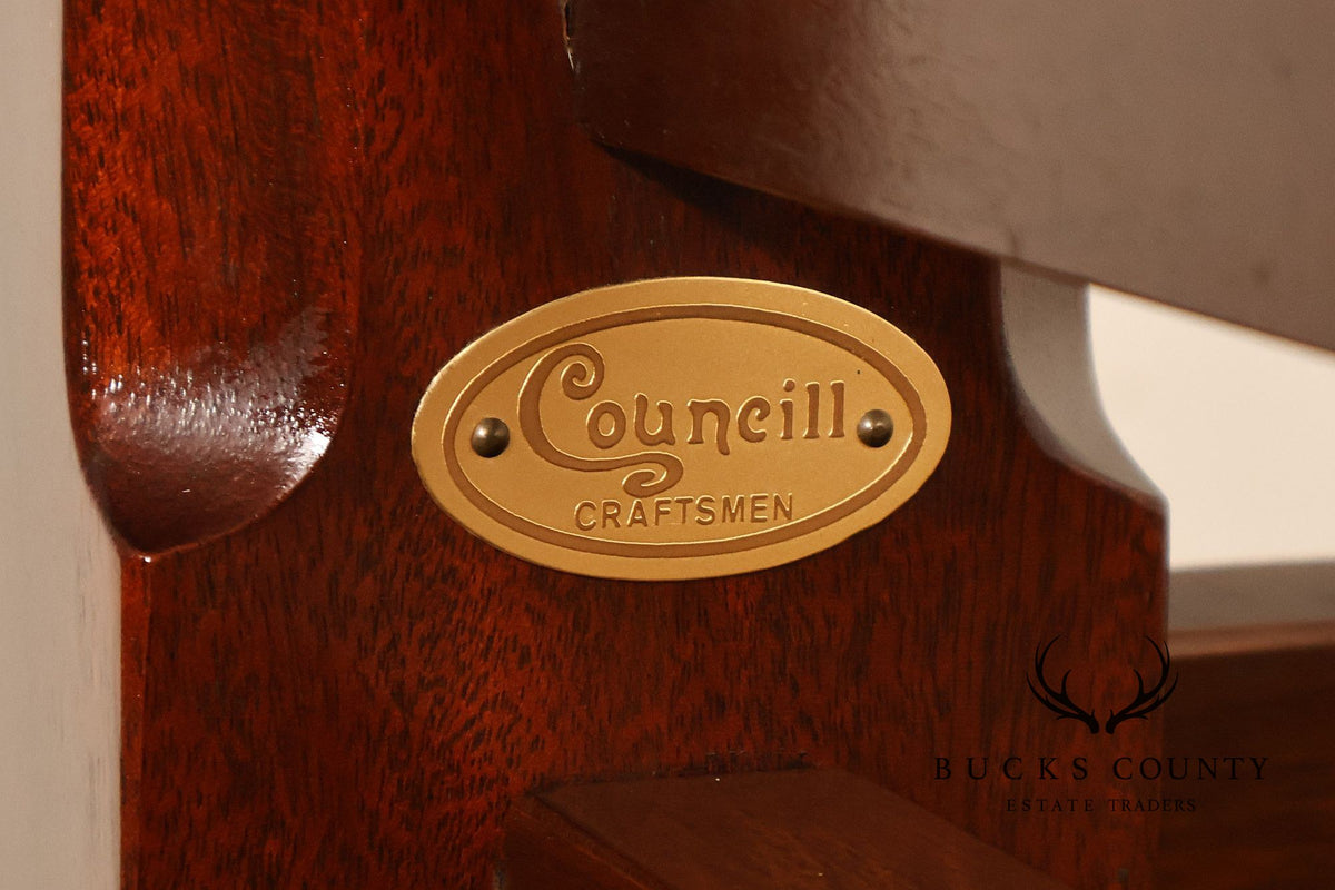 Councill Craftsmen Carved Mahogany Queen Size Four Poster Bed