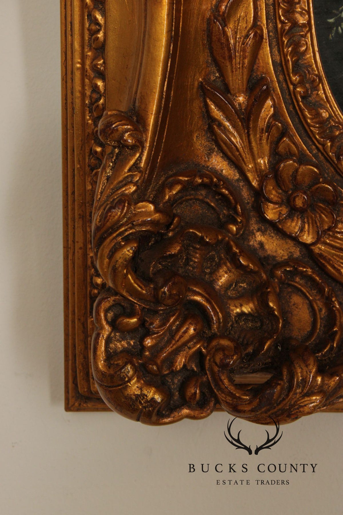 Small Floral Still-Life Oil Painting in Ornate Frame