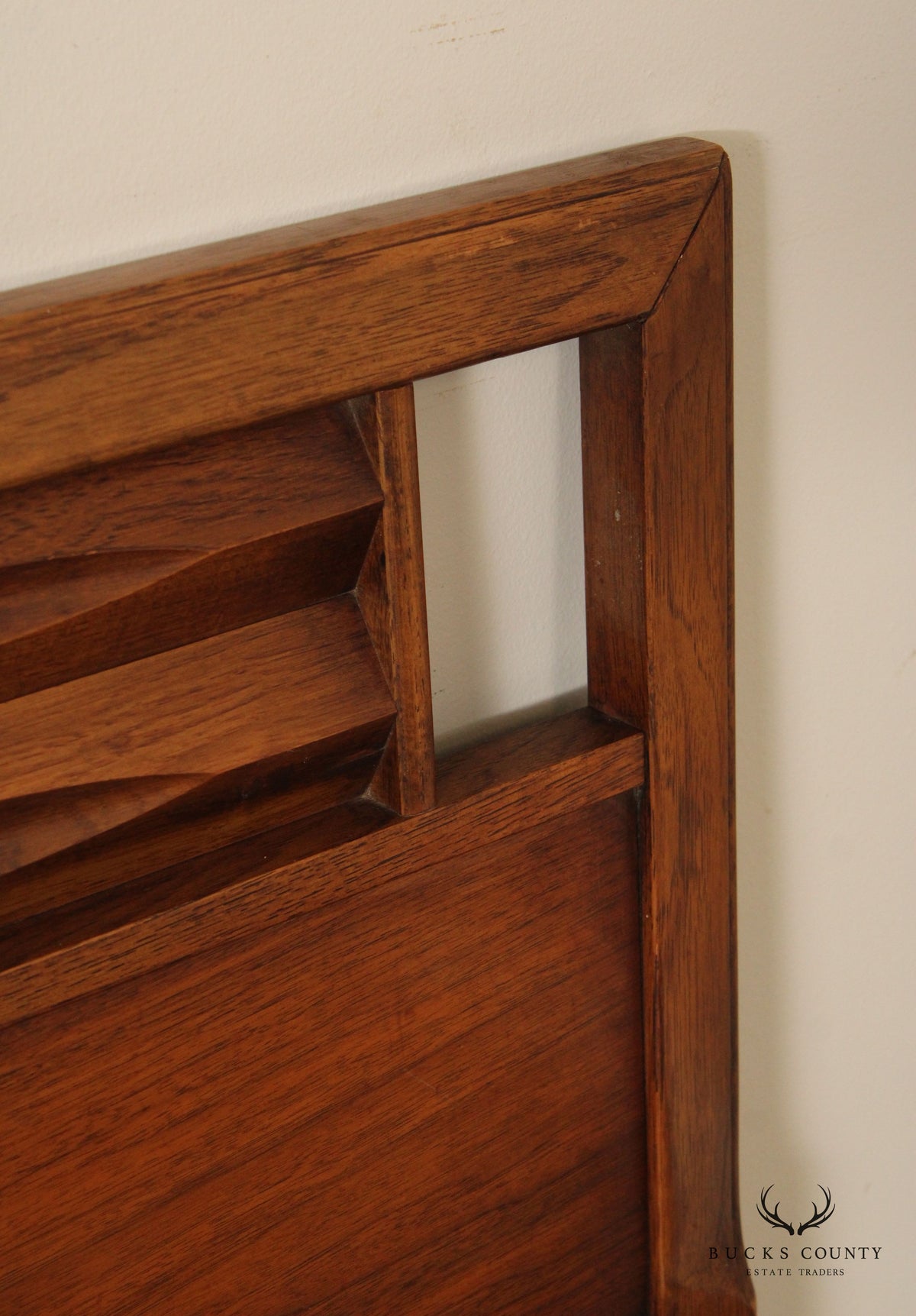Mid Century Modern Walnut Queen Headboard