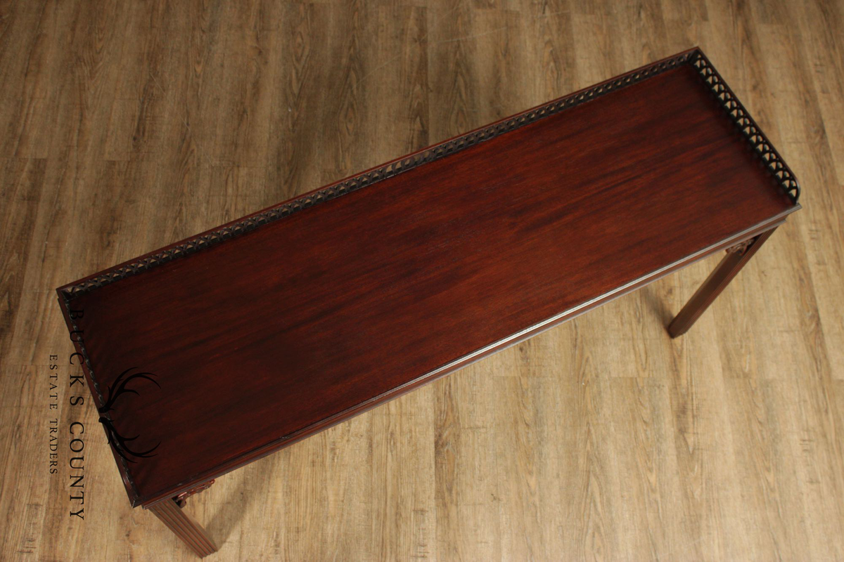 Wellington Hall Chinese Chippendale Style Mahogany Console table