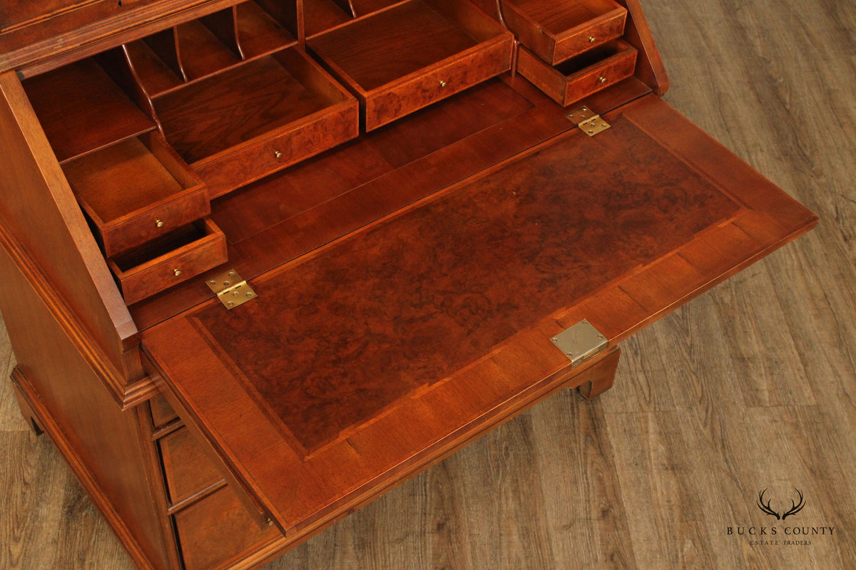 Century 'The British National Trust Collection'  Double Bonnet Walnut Secretary Desk