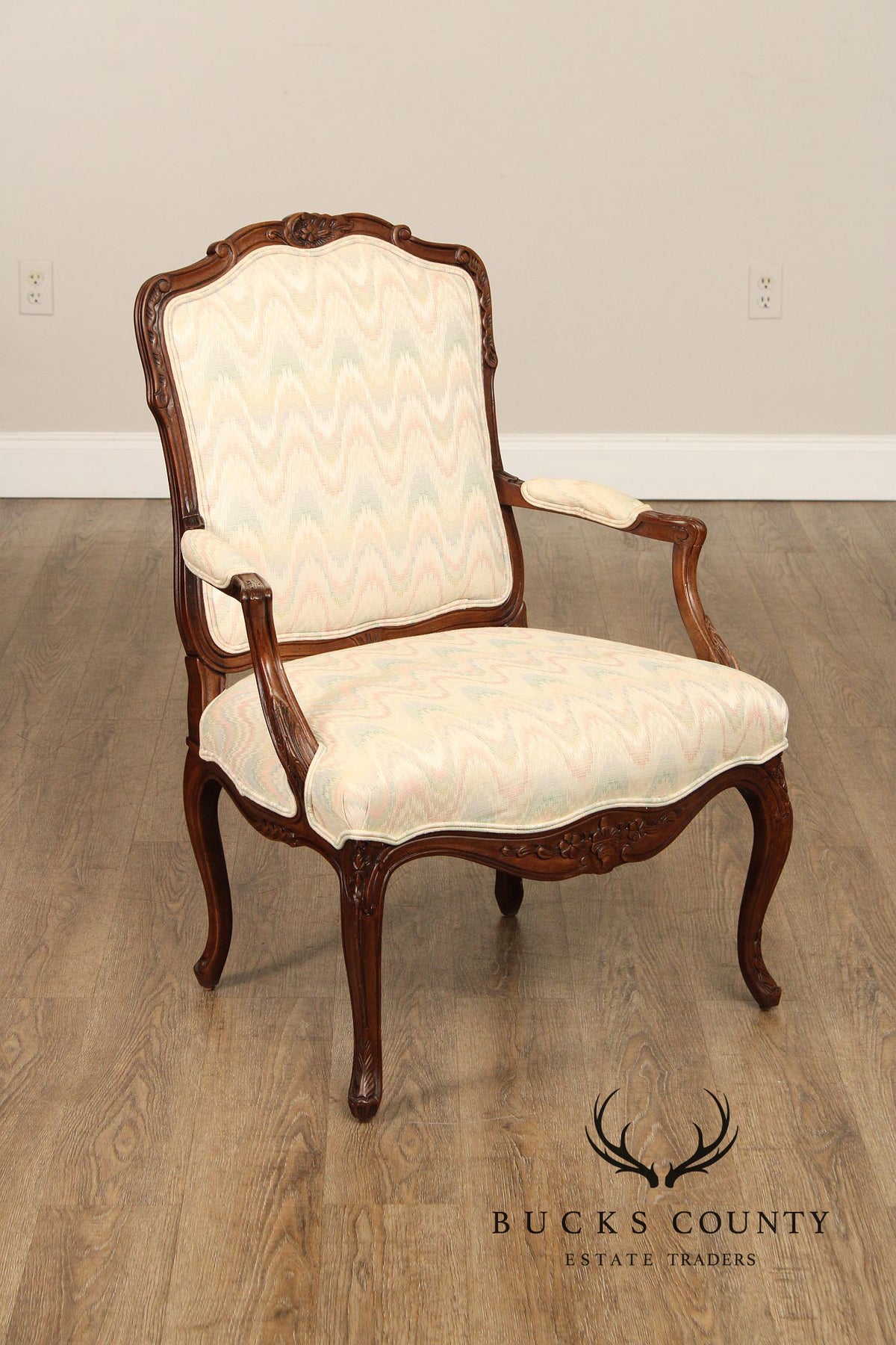 French Louis XV Style Fauteuil Armchair