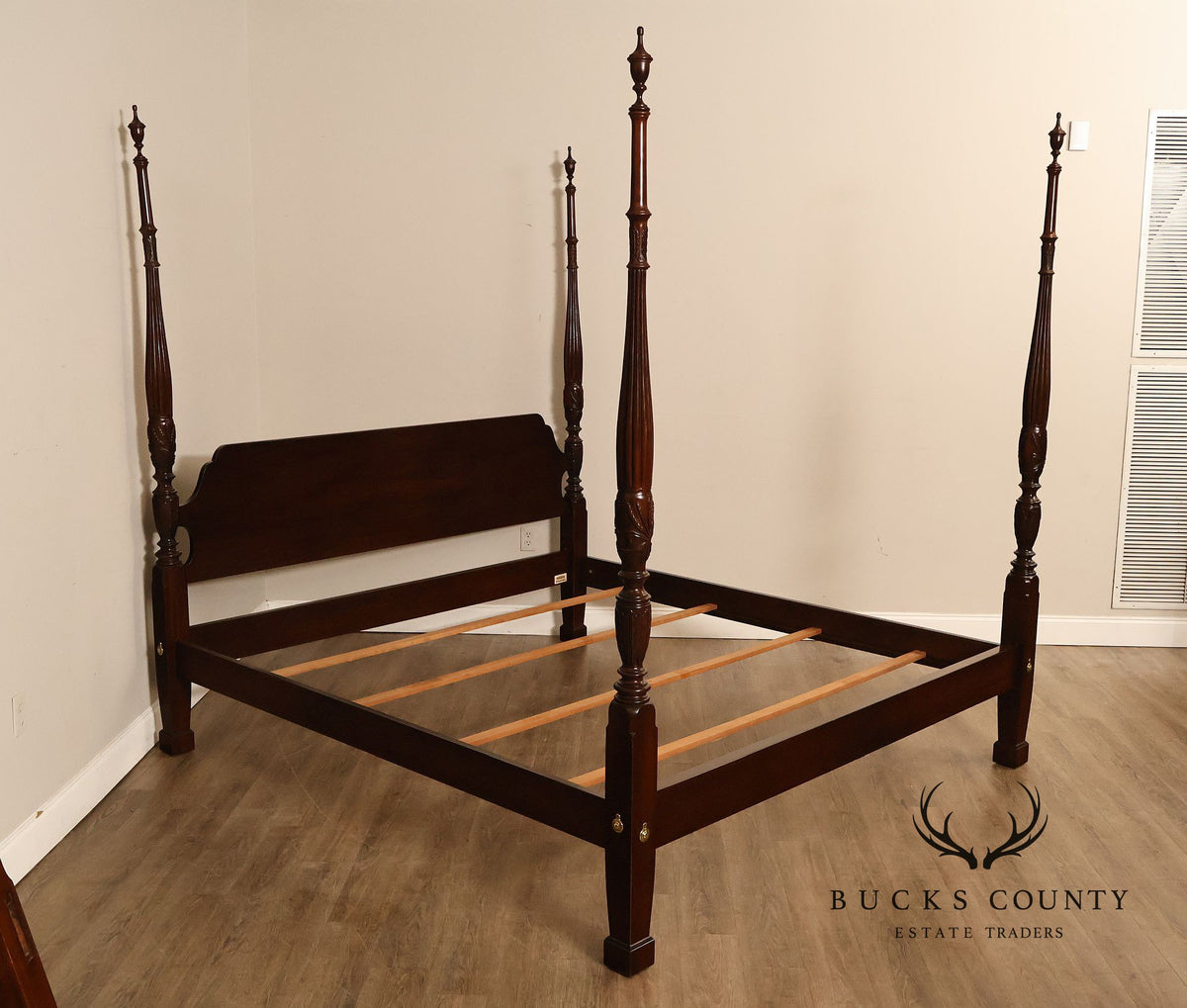 Ethan Allen 'Georgian Court' King Cherry Poster Bed
