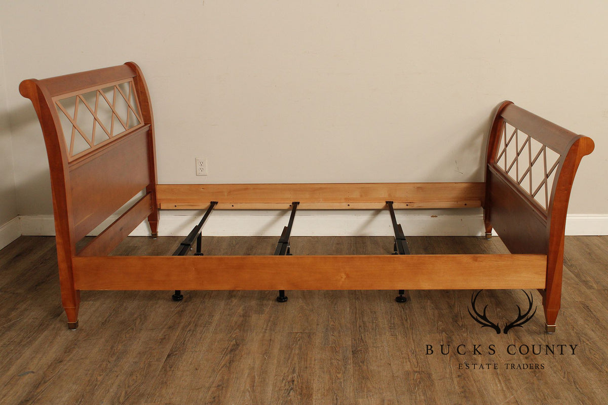 Harden Directoire Style Cherry Sleigh Queen Bed