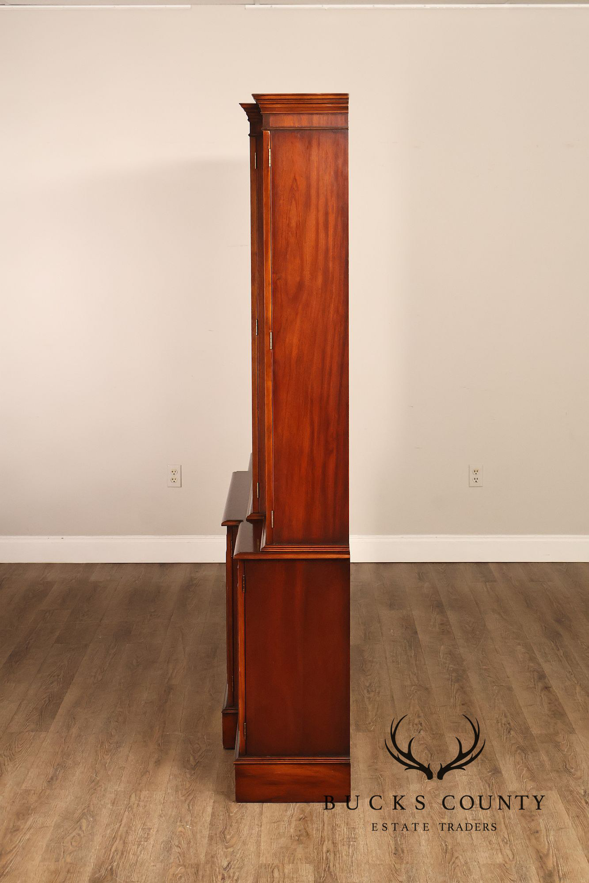 Georgian Style English Mahogany Four Door Bookcase Breakfront