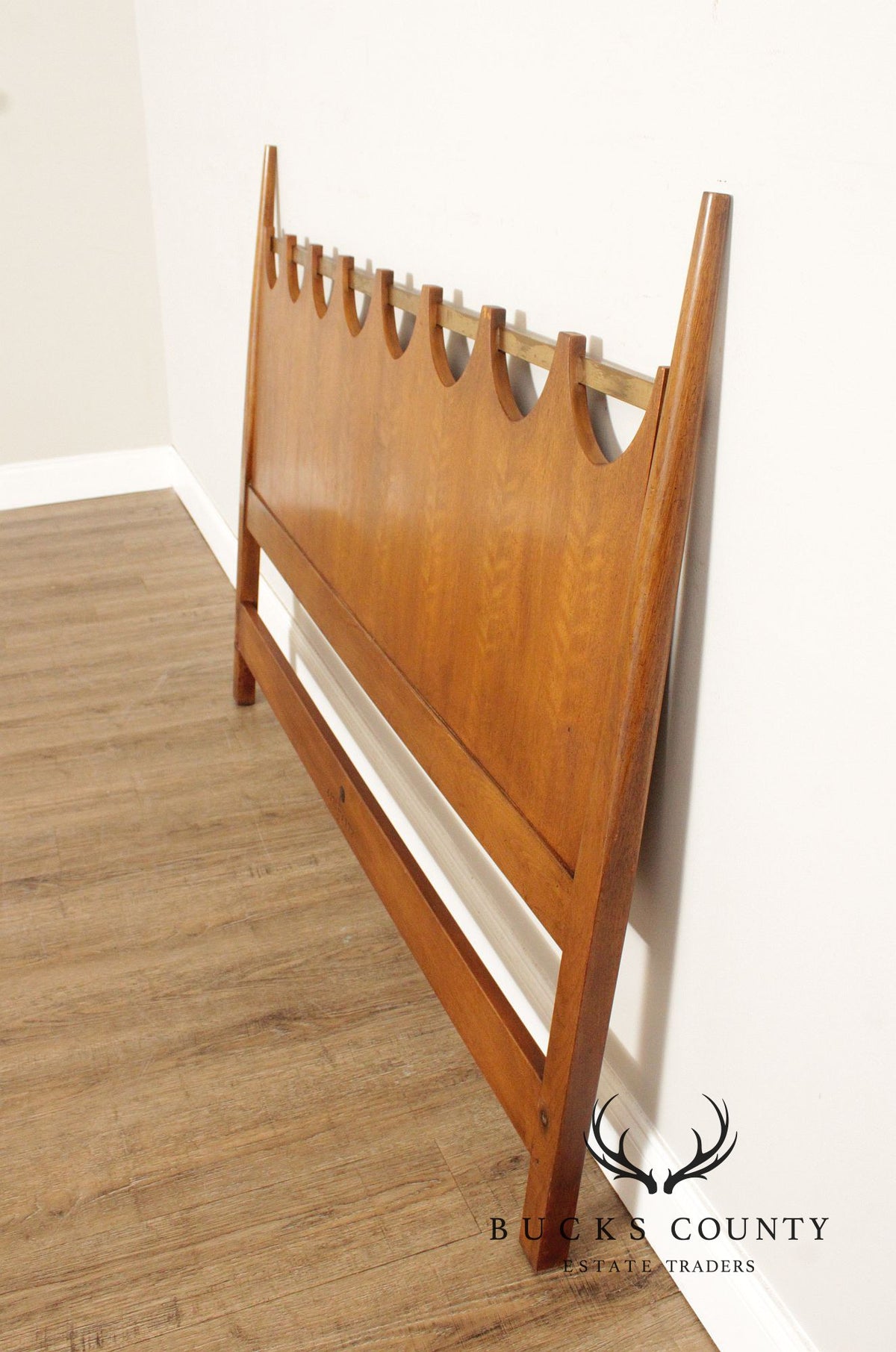 John Stuart Mid Century Modern Walnut Queen Headboard