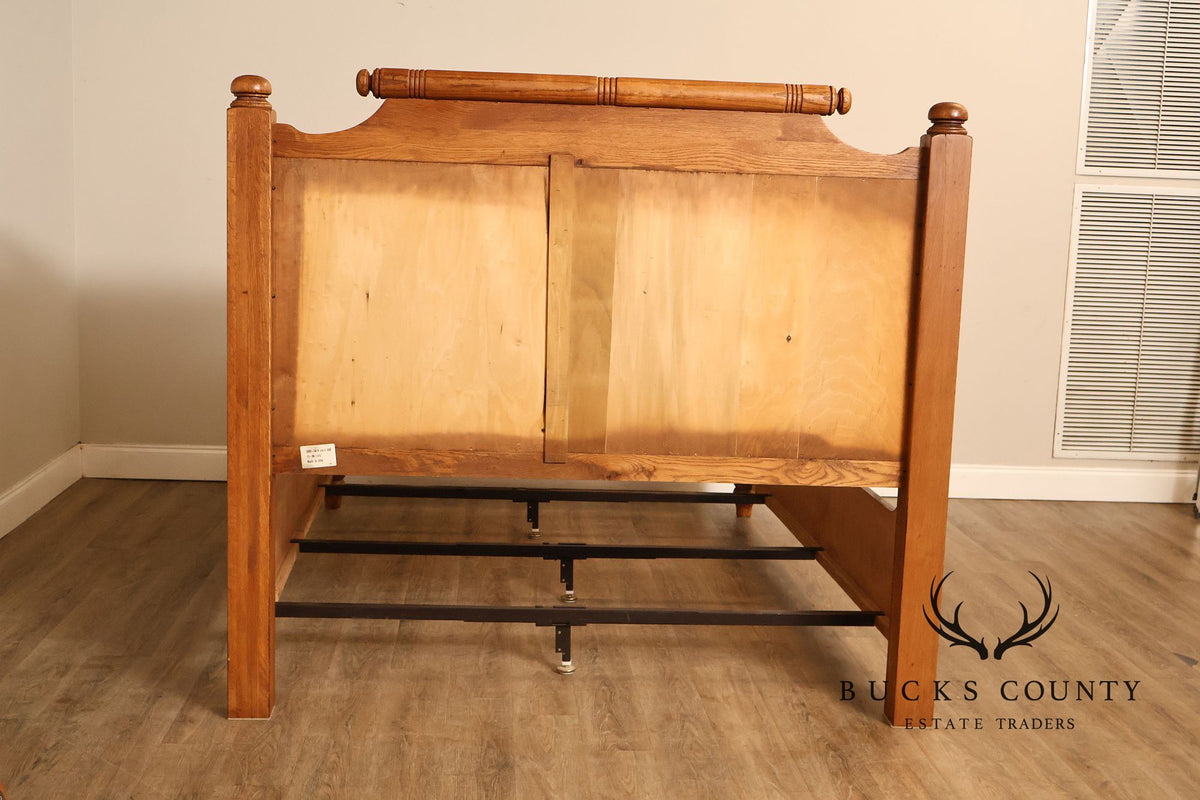 Broyhill Attic Heirlooms Country Style Queen Oak Bed Frame