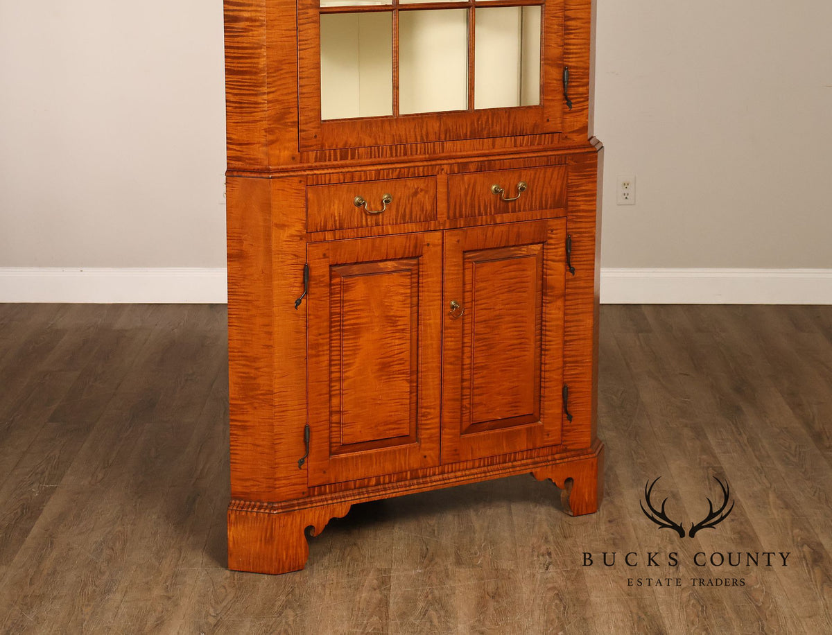 Louis Irion Tiger Maple Corner Cabinet*
