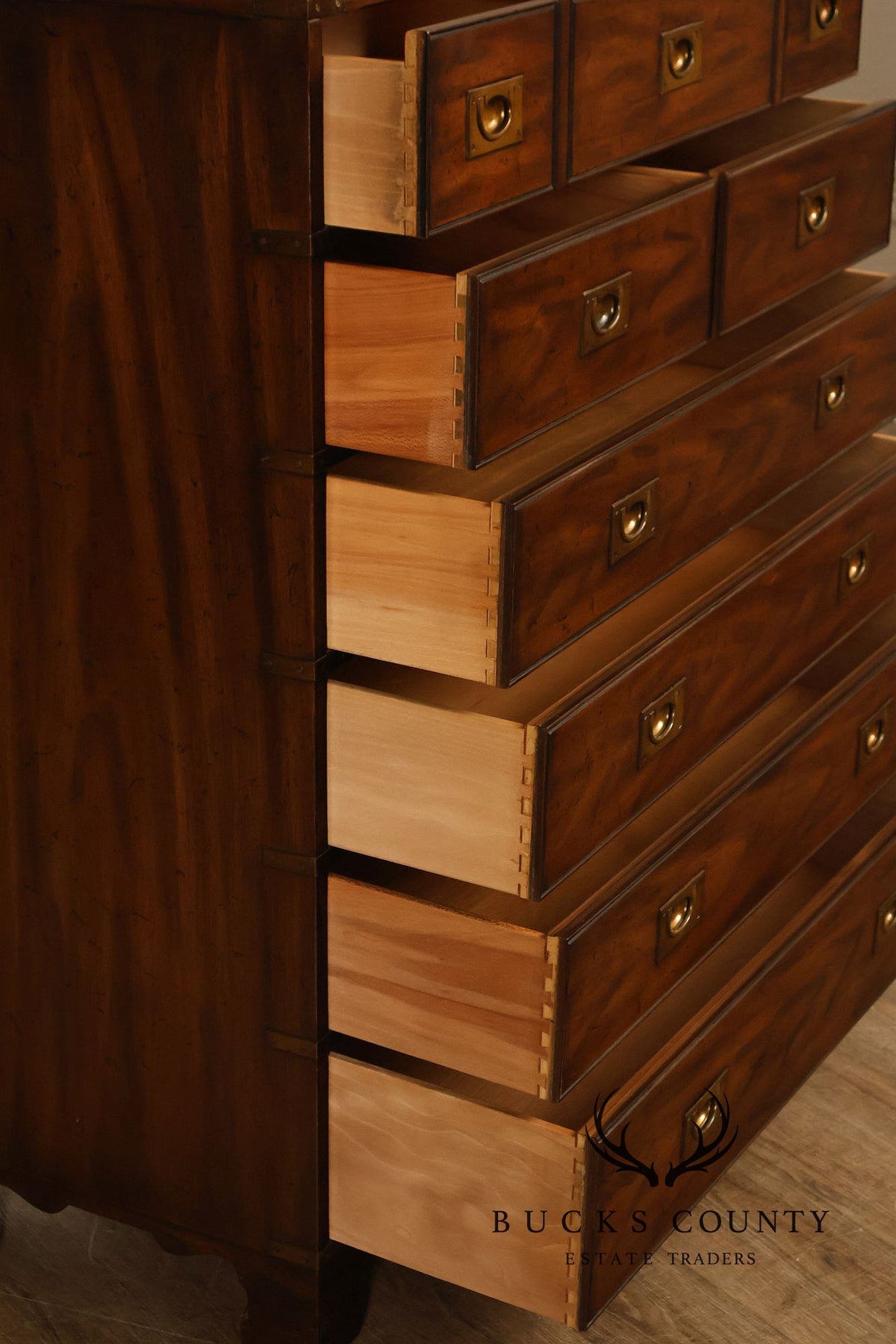 Heritage Campaign Style Tall Chest of Drawers