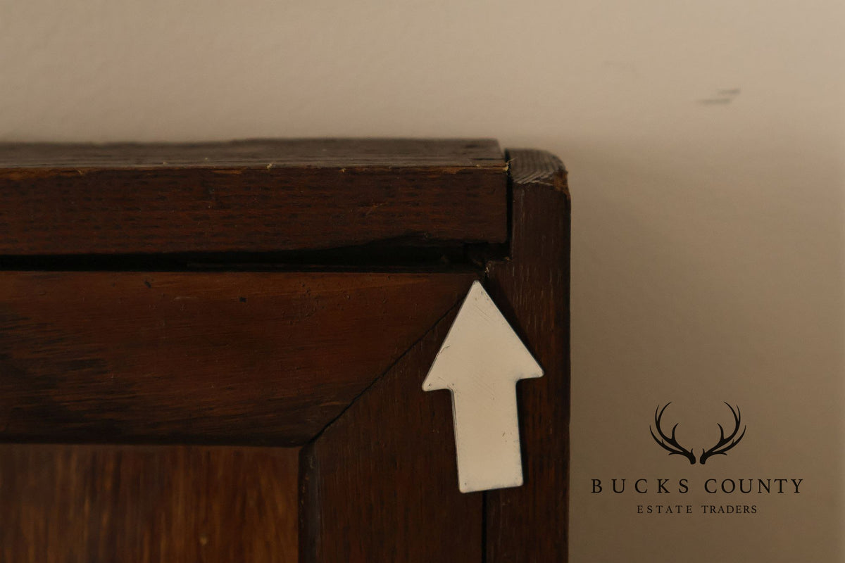 Antique Oak Shadowbox Display Case