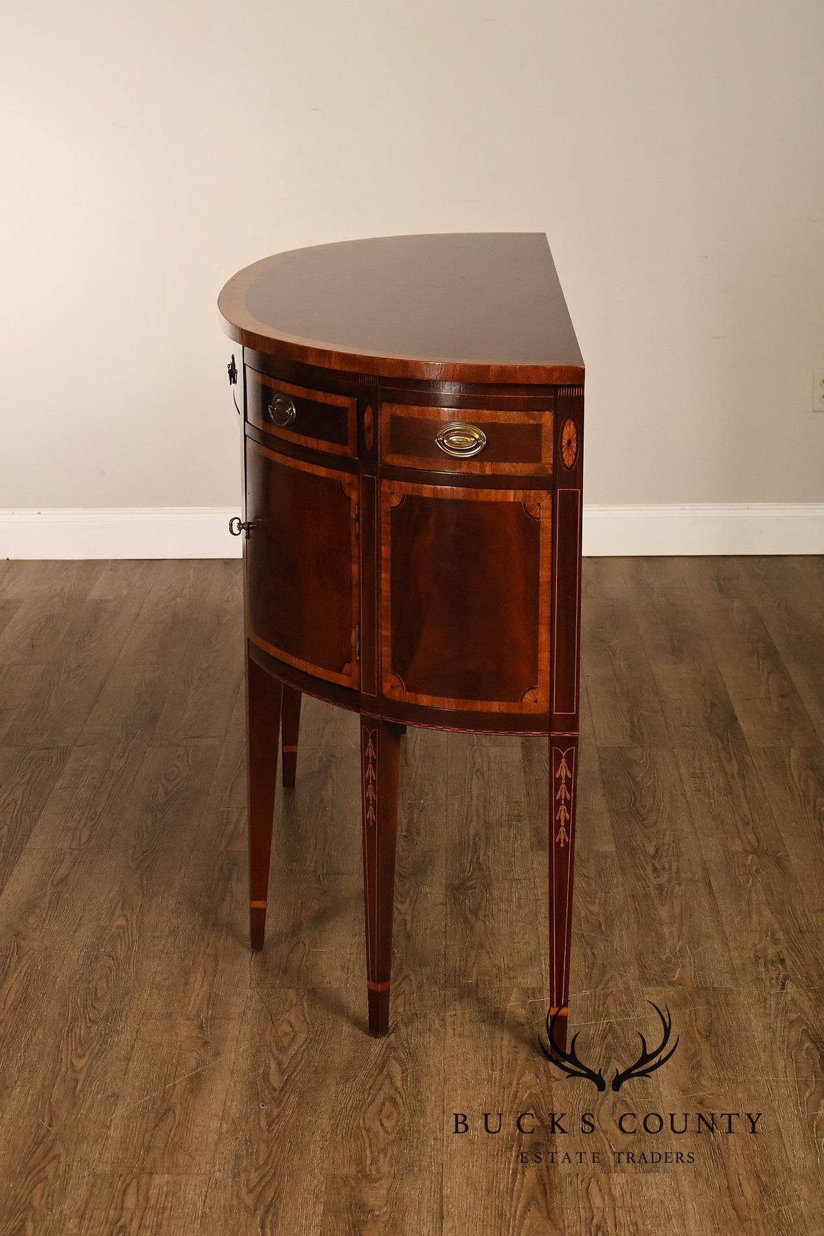 Hickory Federal Style Inlaid Mahogany Sideboard