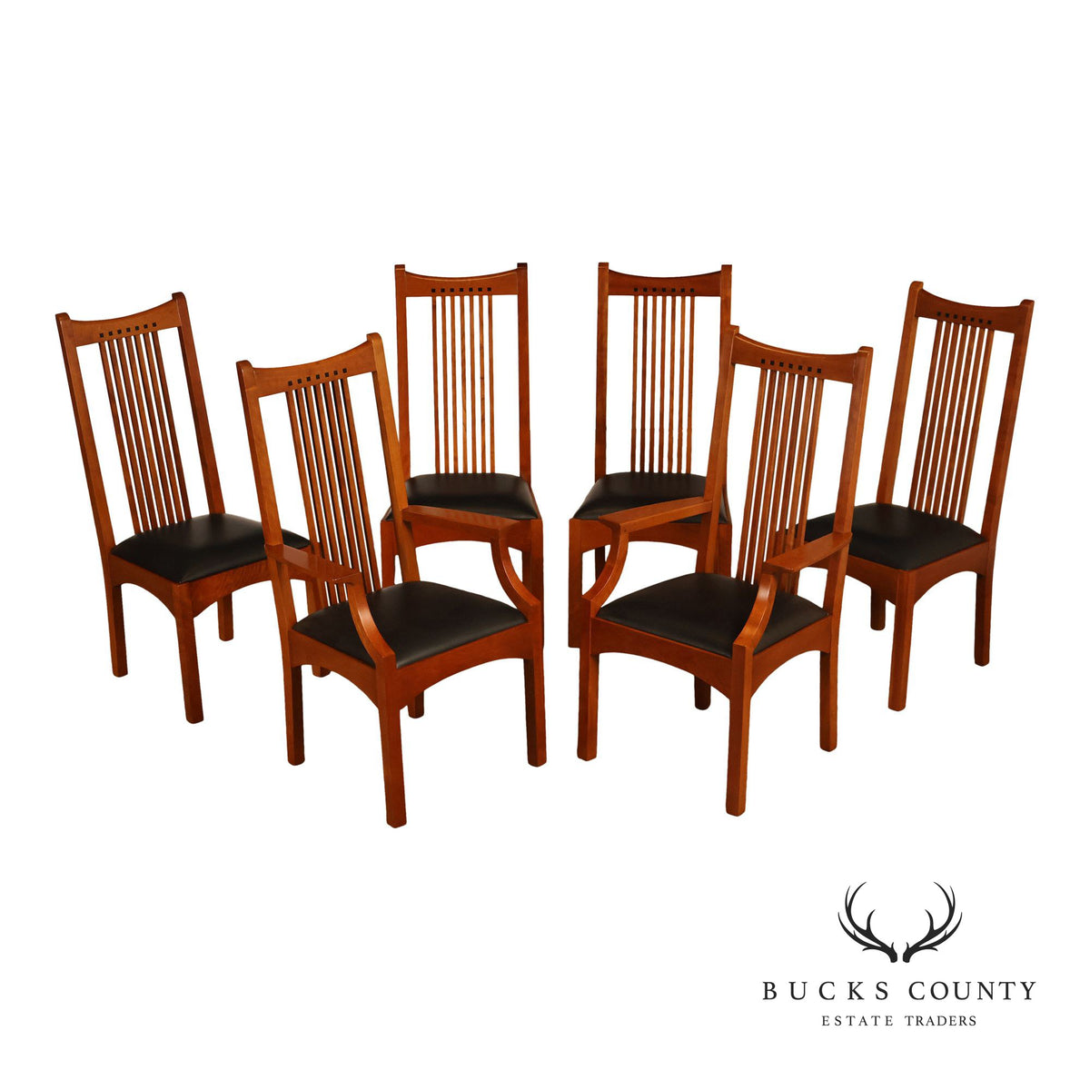Stickley 21st Century Collection Set of Six Cherry Dining Chairs