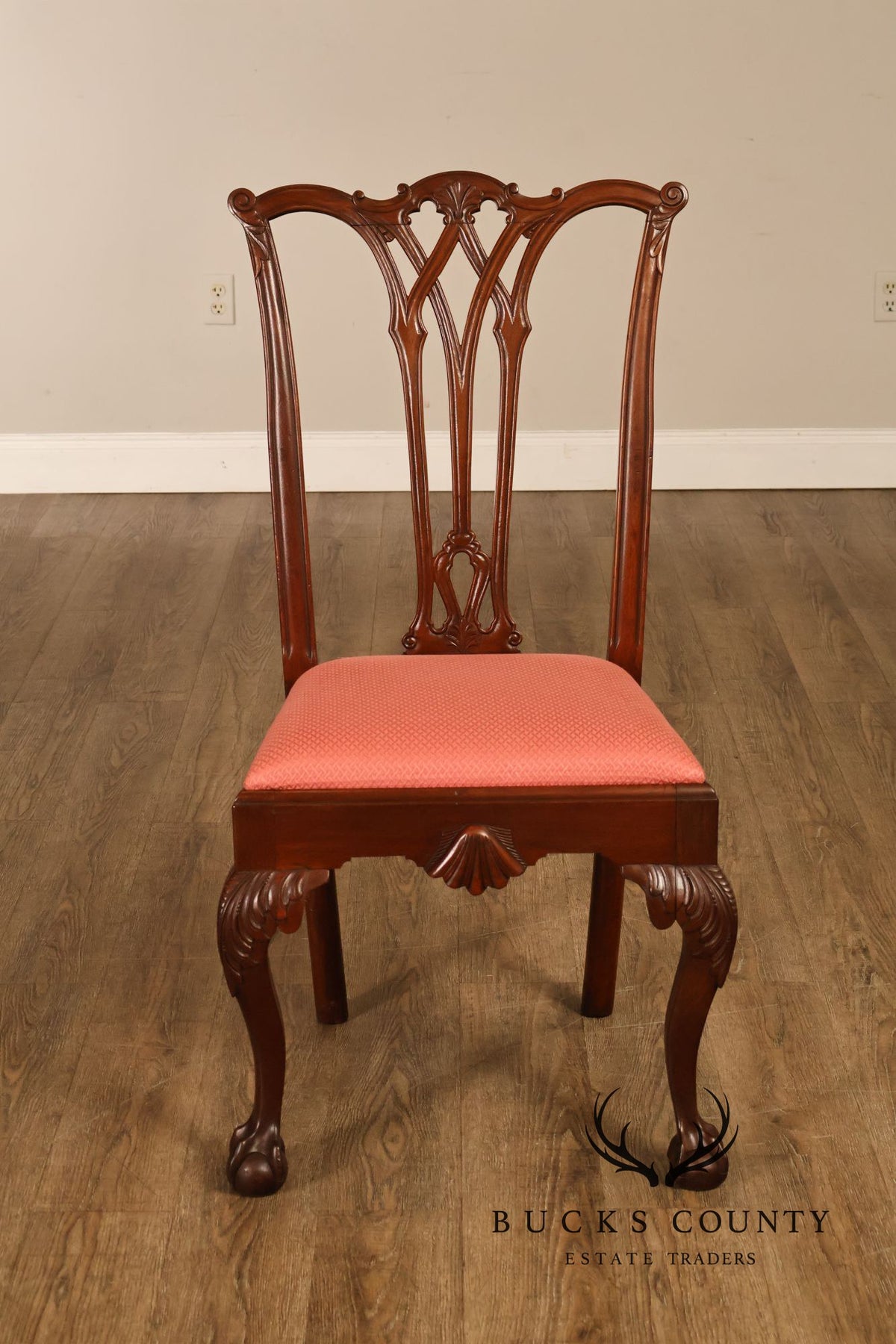 Chippendale Style Set of Eight Mahogany Dining Chairs